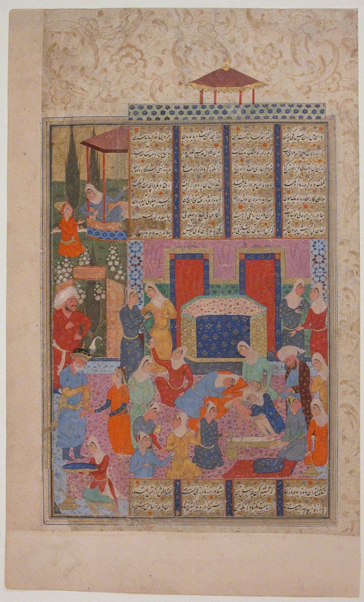 "Birth of Rustam", Folio from a Shahnama (Book of Kings) by Abu'l Qasim Firdausi
