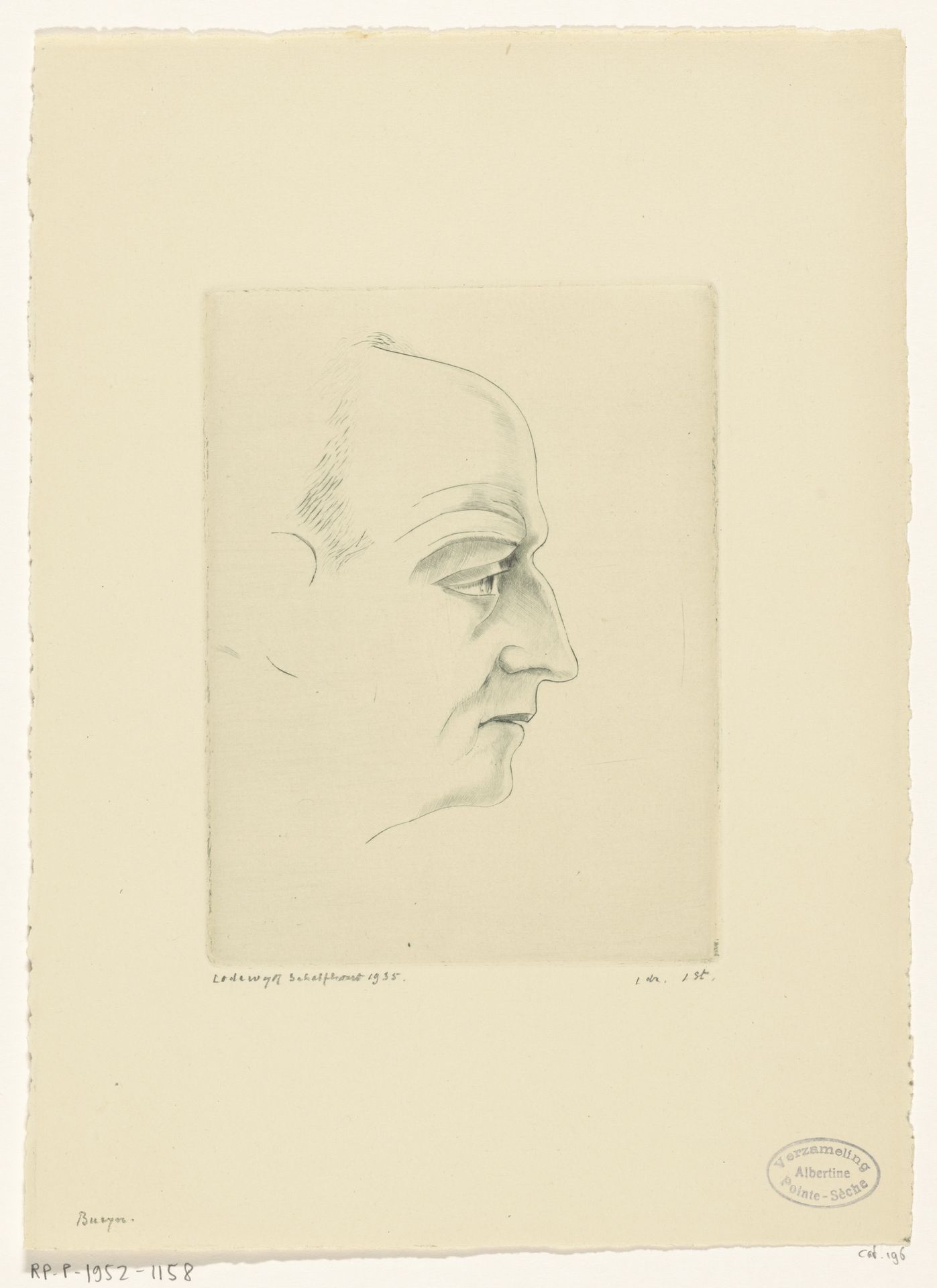 Portret van Willem Marinus Dudok by Lodewijk Schelfhout