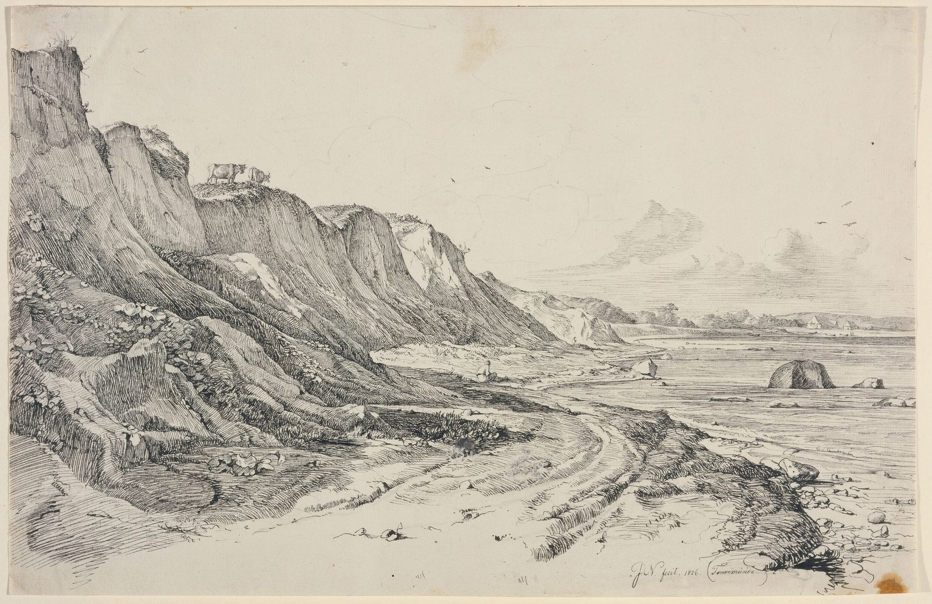 Das Brodtener Ufer bei Travemünde by Friedrich Nerly
