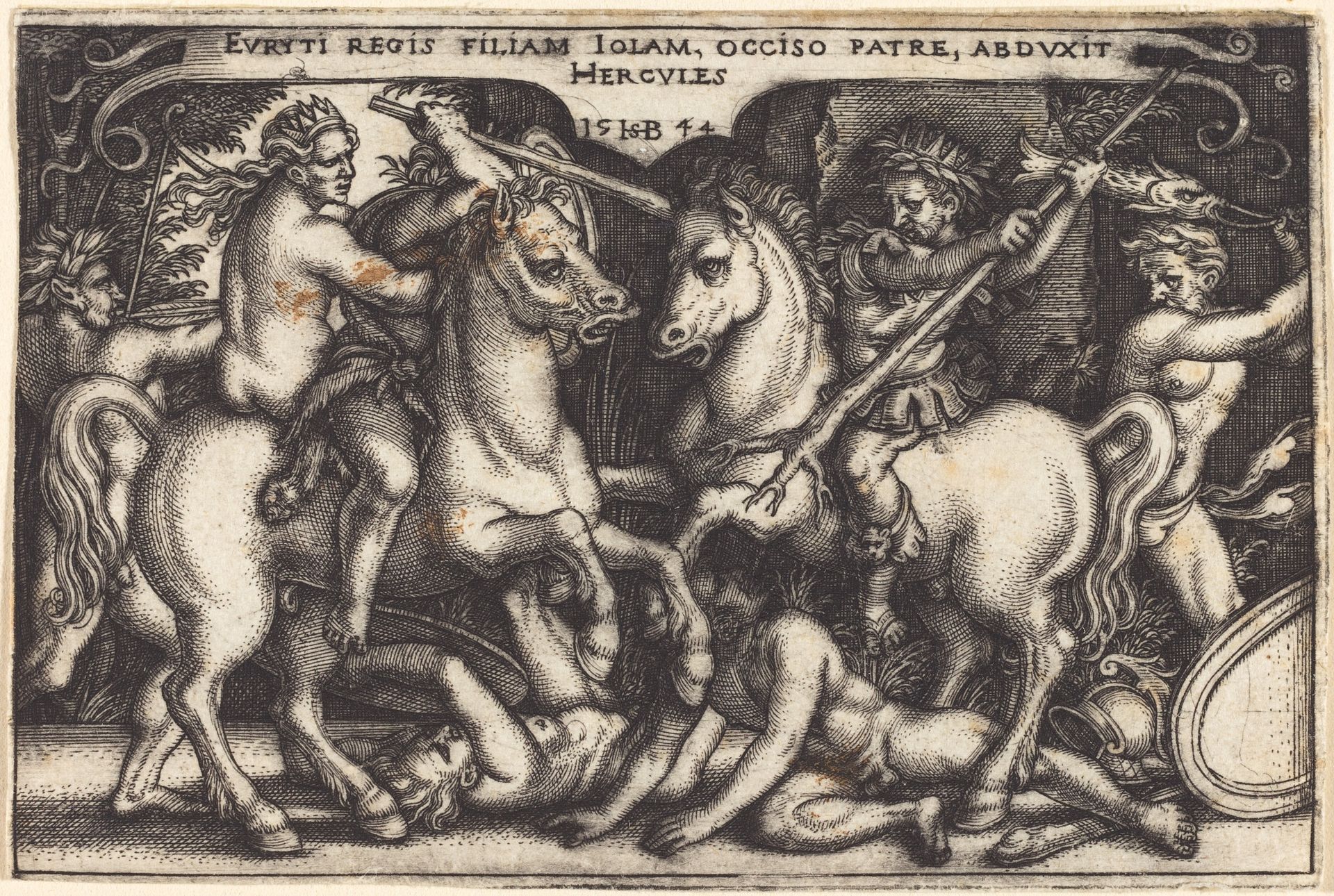 Hercules and Iole by Sebald Beham