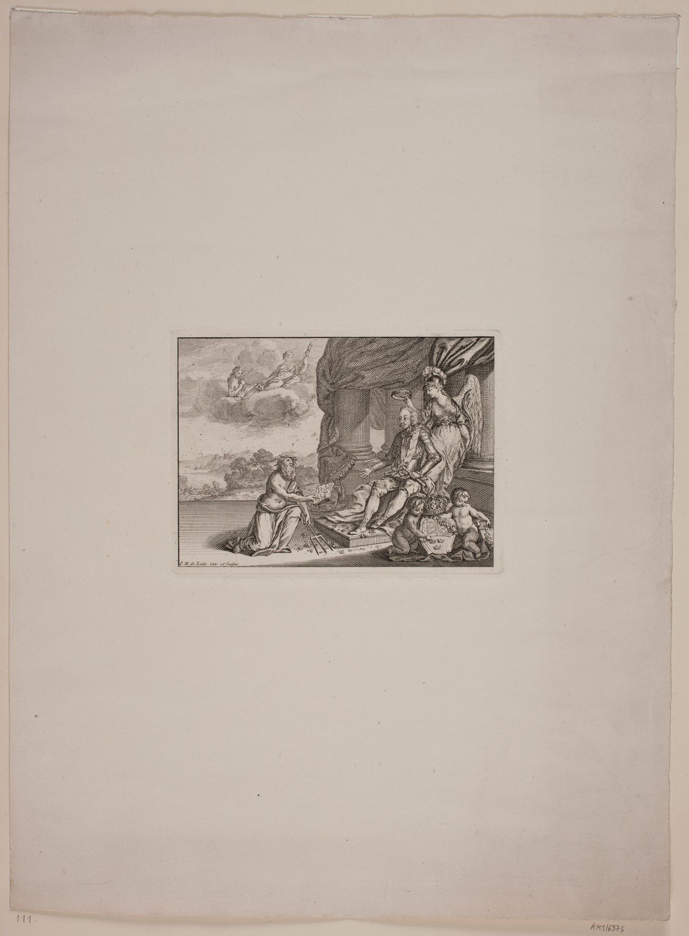 Neptun knælende for Frederik V by Odvardt Helmoldt de Lode