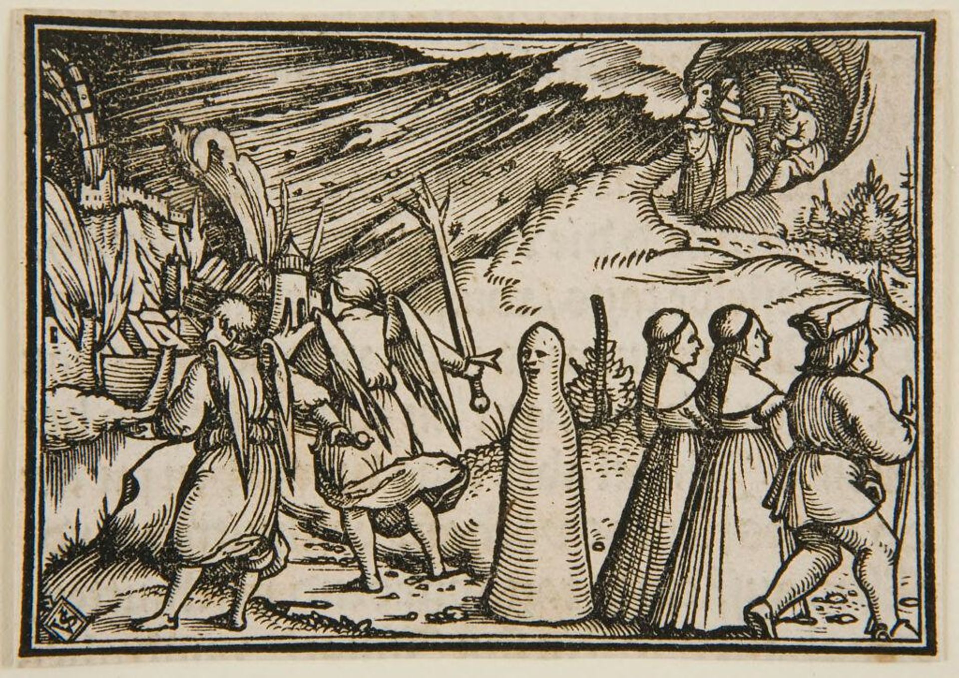 Lot and His Family Leave Sodom by Anonymous