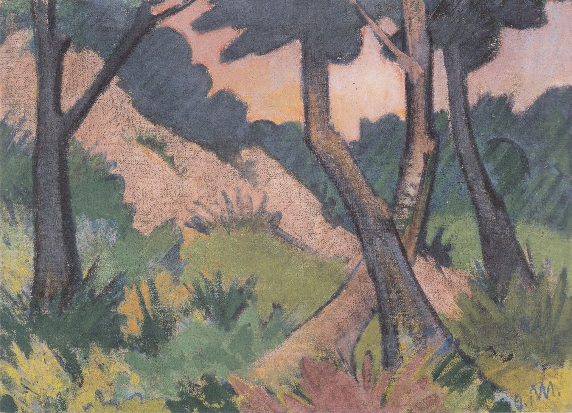 Landschaft Iii by Otto Mueller