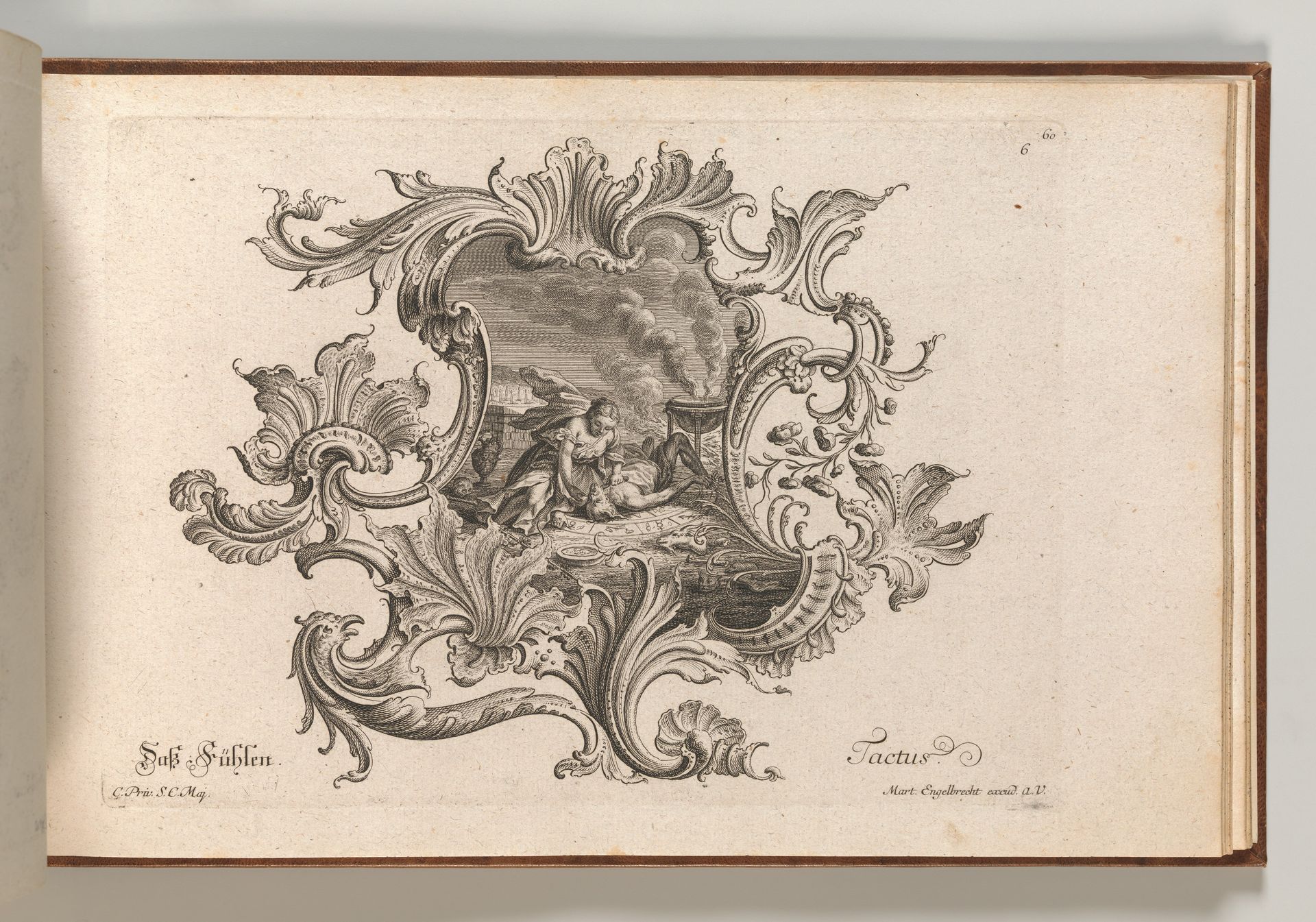 Design for a Cartouche, Plate 6 from 'Neu Inventierte auf die artigste Facon Sehr nutzliche Schild.' by Johannes Rumpp