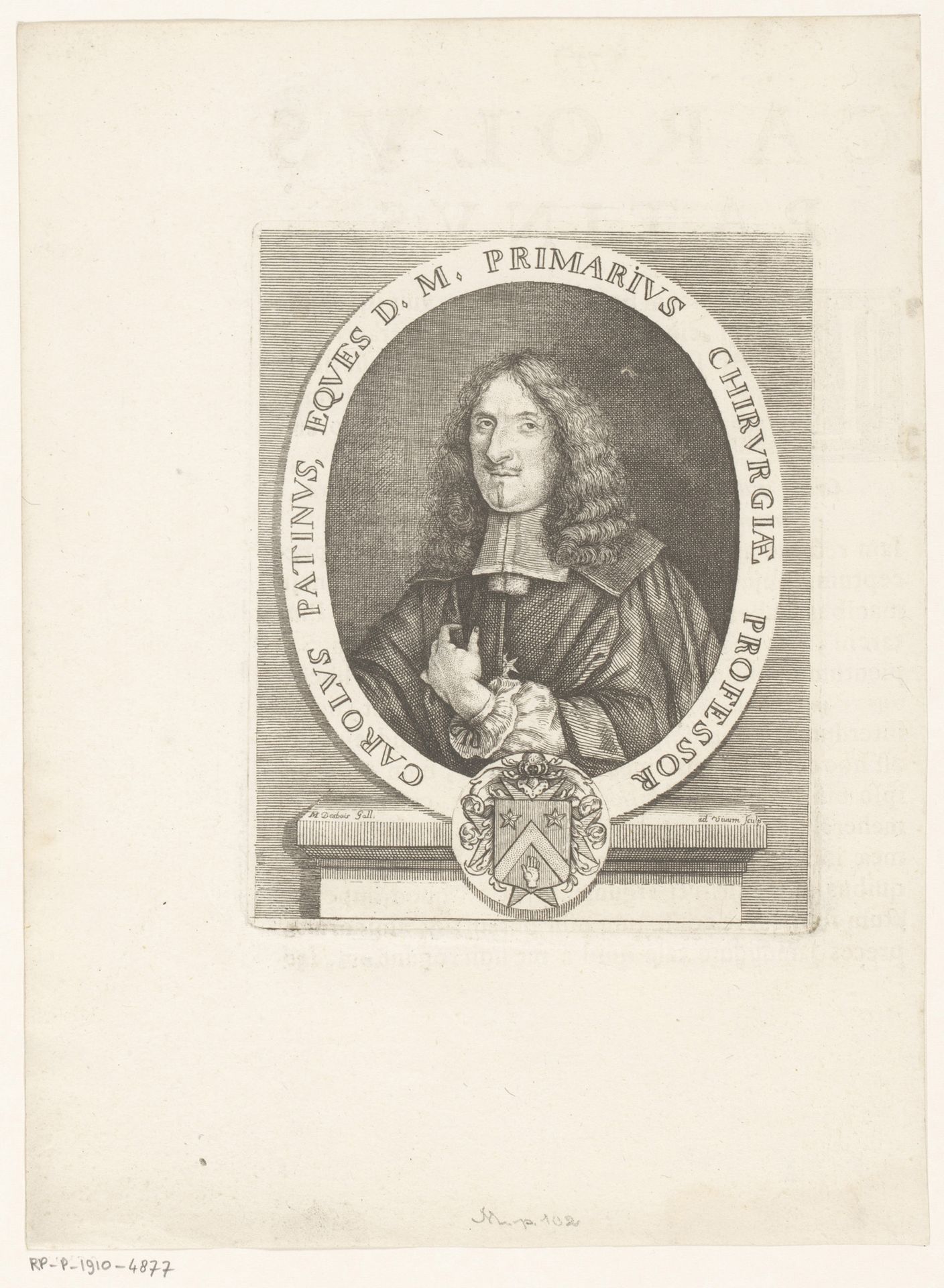 Portret van Charles Patin by Martial Desbois