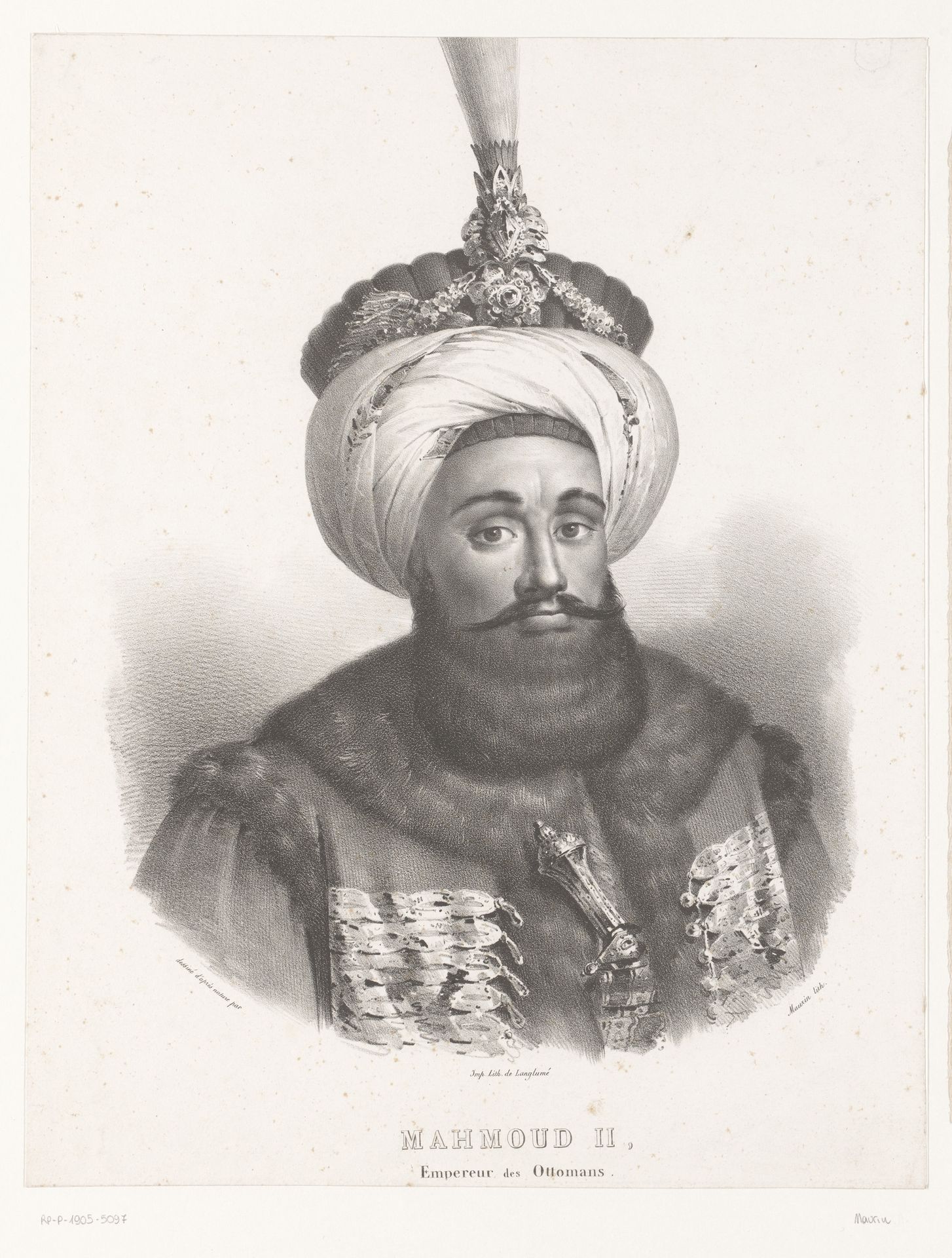 Portret van Mahmud II, sultan van het Ottomaanse Rijk by Antoine Maurin