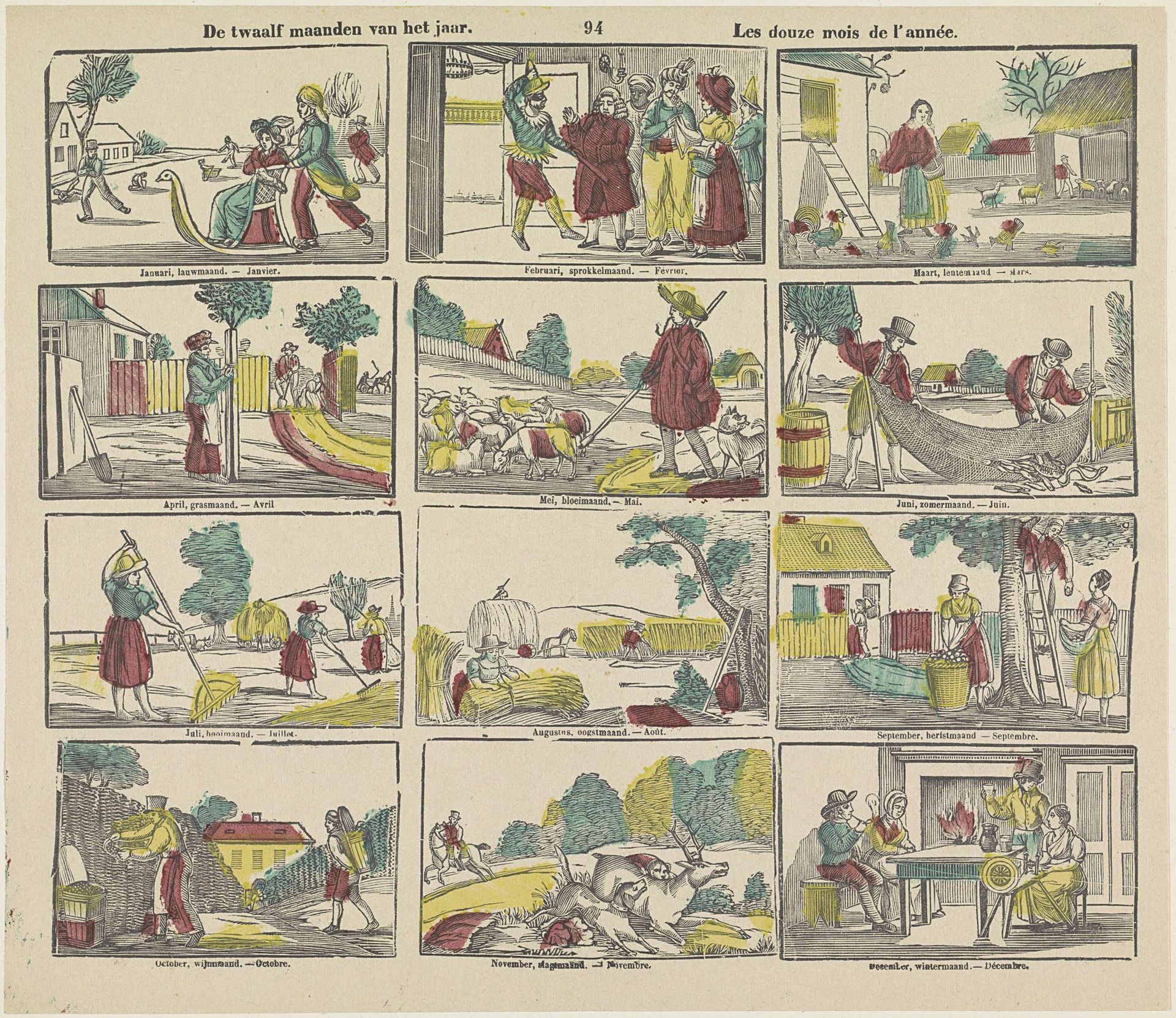 De twaalf maanden van het jaar / Les douze mois de l'année by Philippus Jacobus Brepols