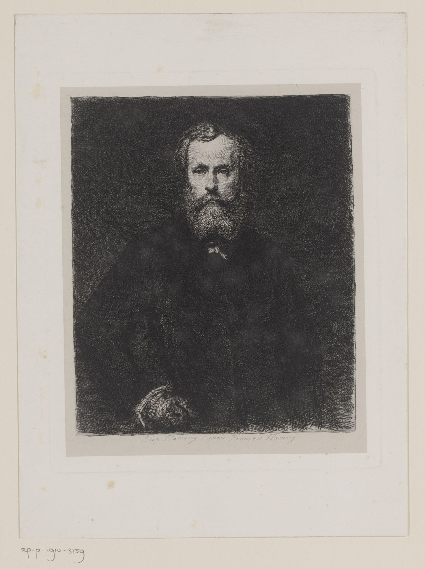 Portret van Léopold Flameng by Léopold Flameng