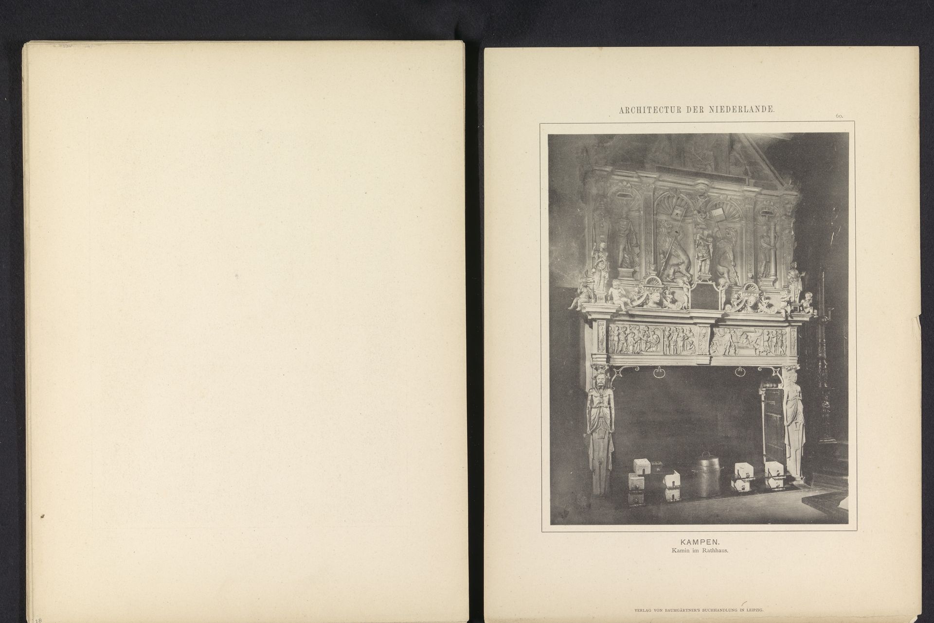 Openhaard in het stadhuis van Kampen by Anonymous