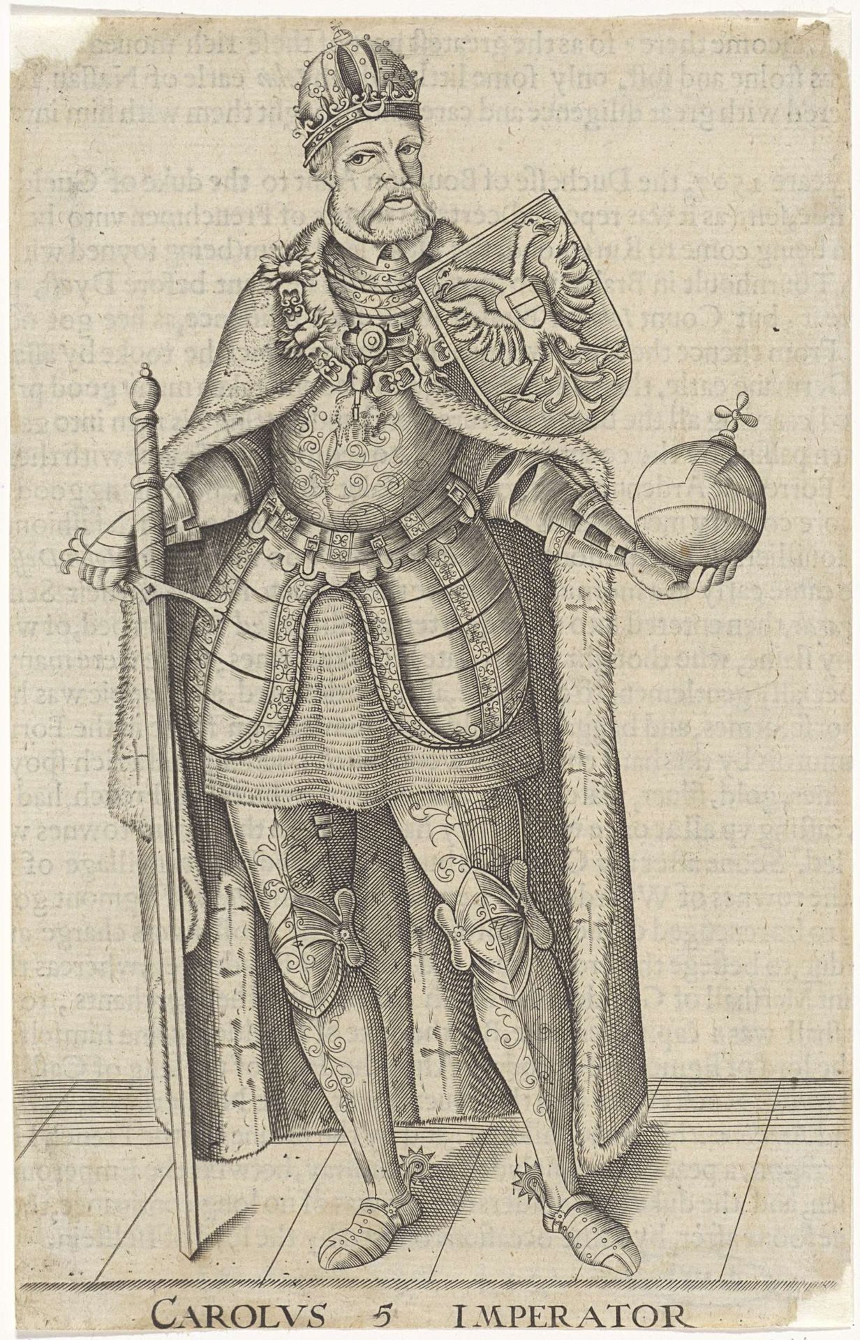 Portret van Karel V van Habsburg, Duits keizer, koning van Spanje by Anonymous