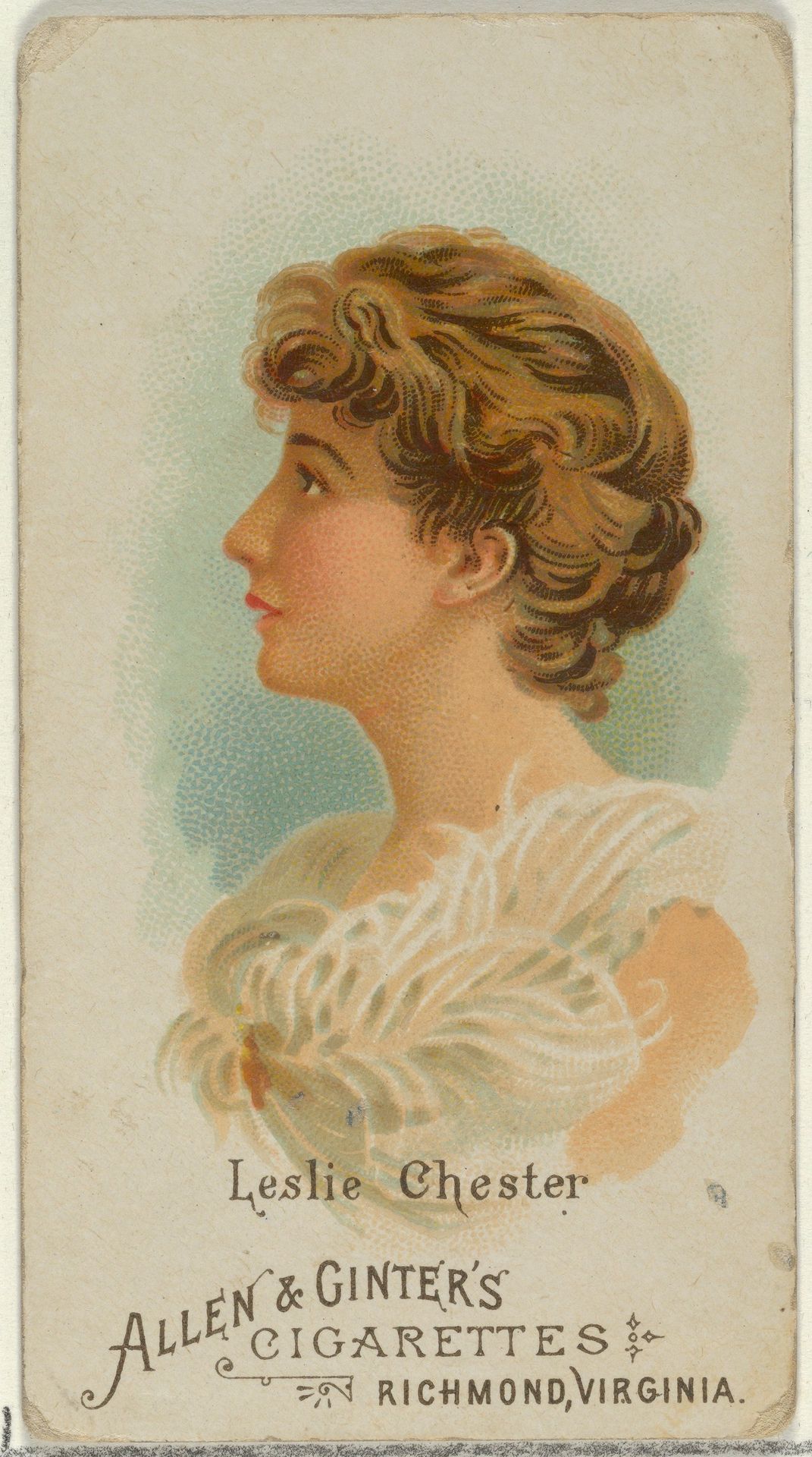 Leslie Chester, from World's Beauties, Series 1 (N26) for Allen & Ginter Cigarettes by Allen & Ginter