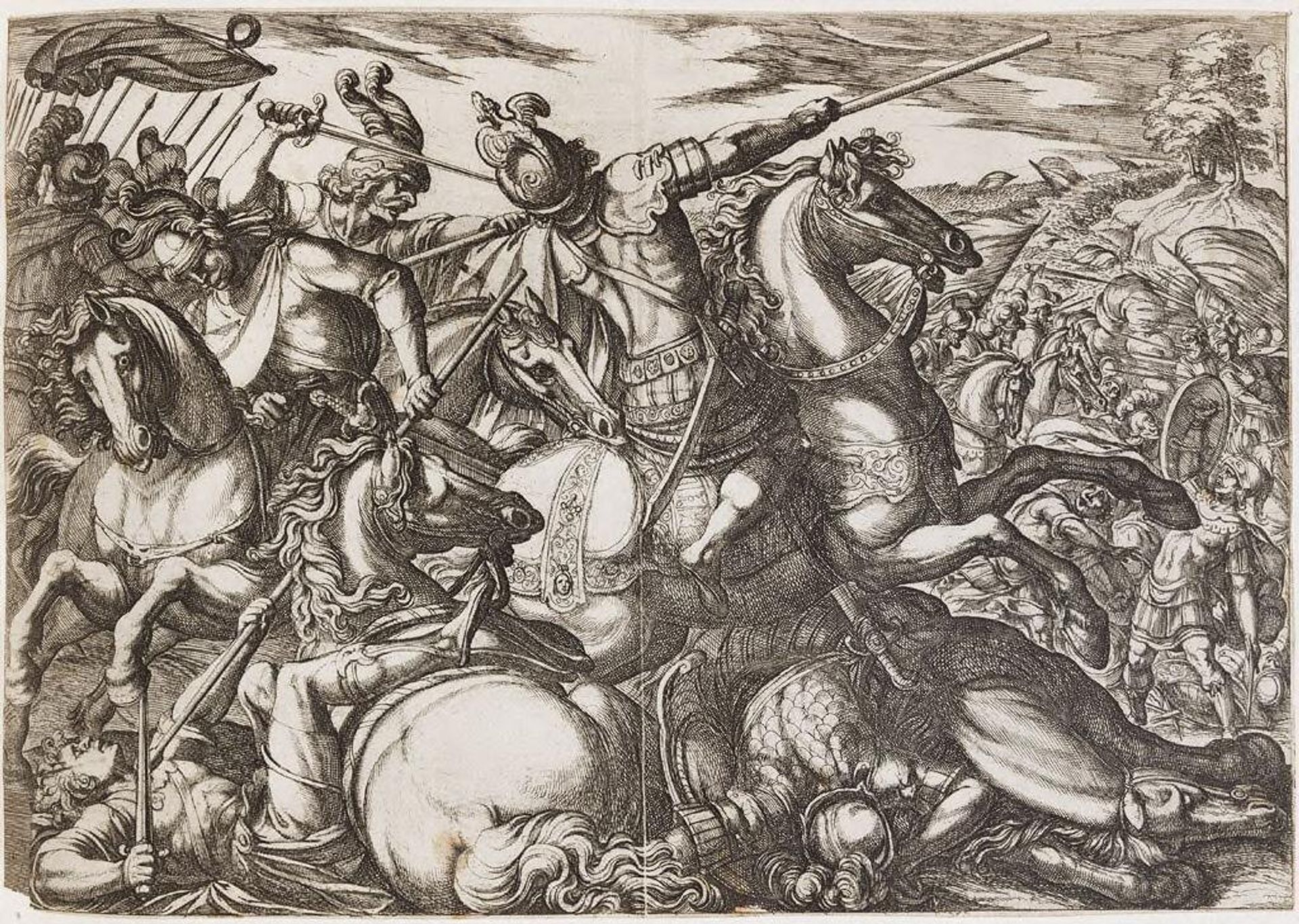 Cavalry Engagement at Close Quarters by Antonio Tempesta