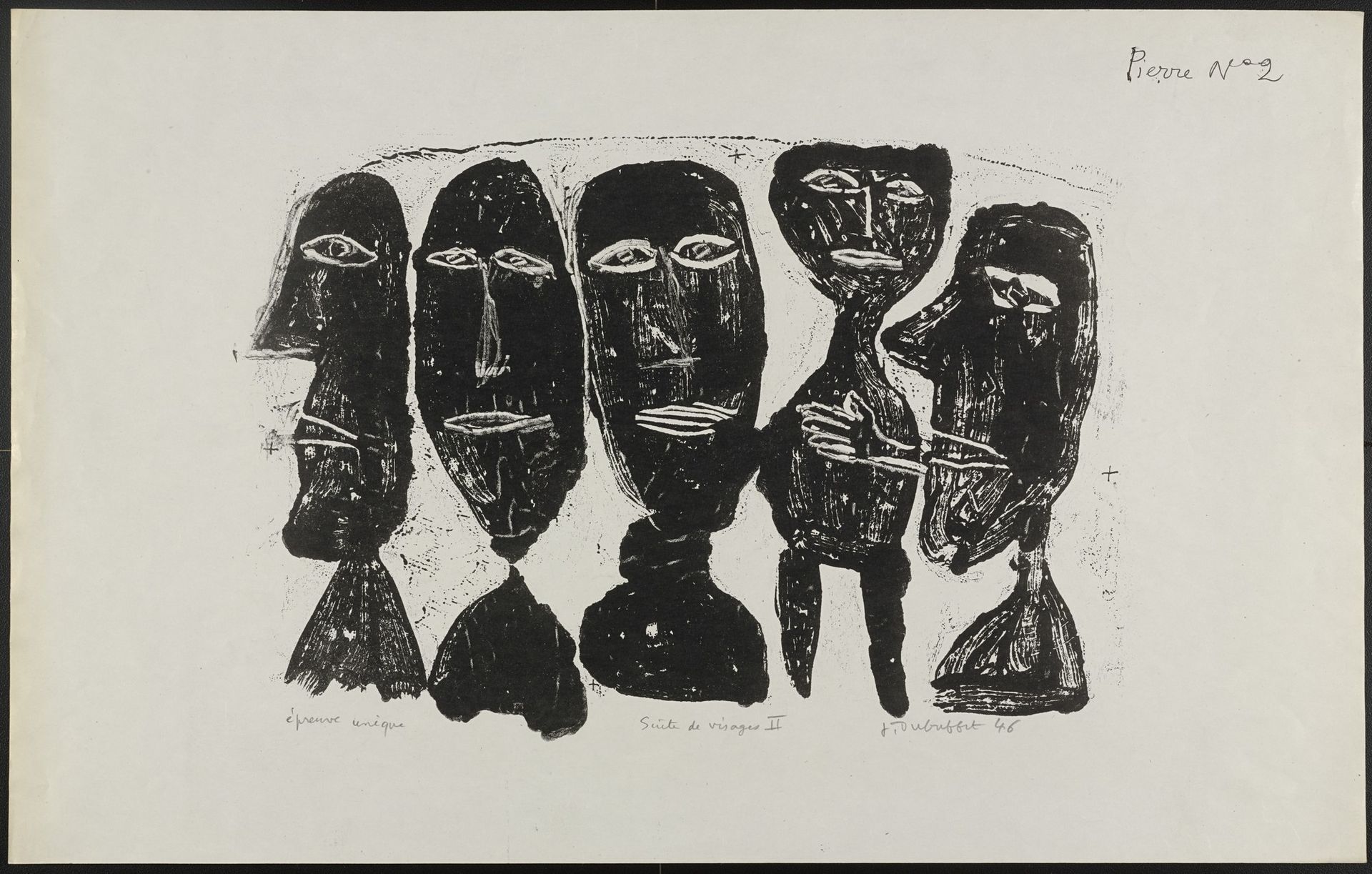 Group of Faces II by Jean Dubuffet