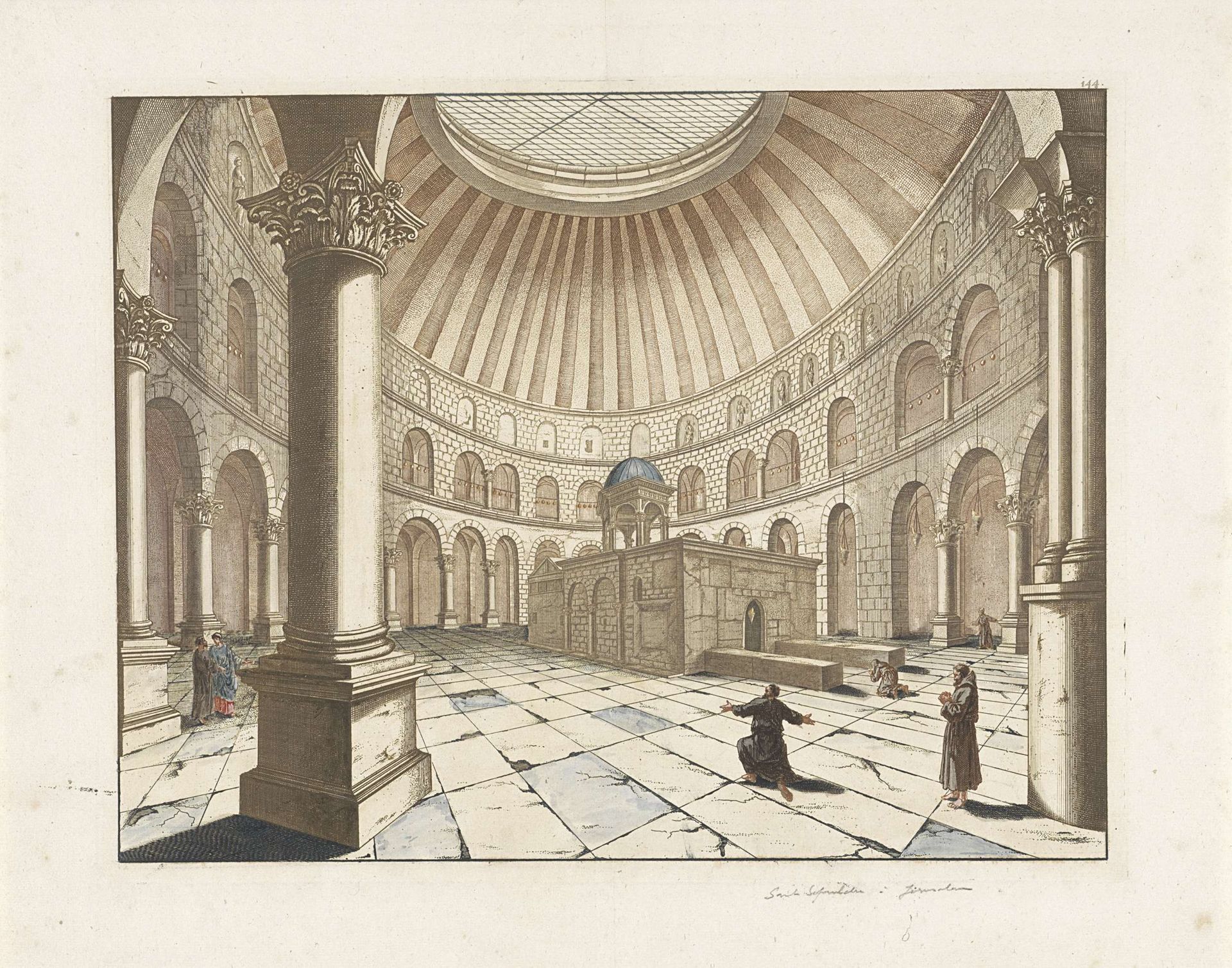 Heilig Grafkerk te Jeruzalem by Pieter Schenk