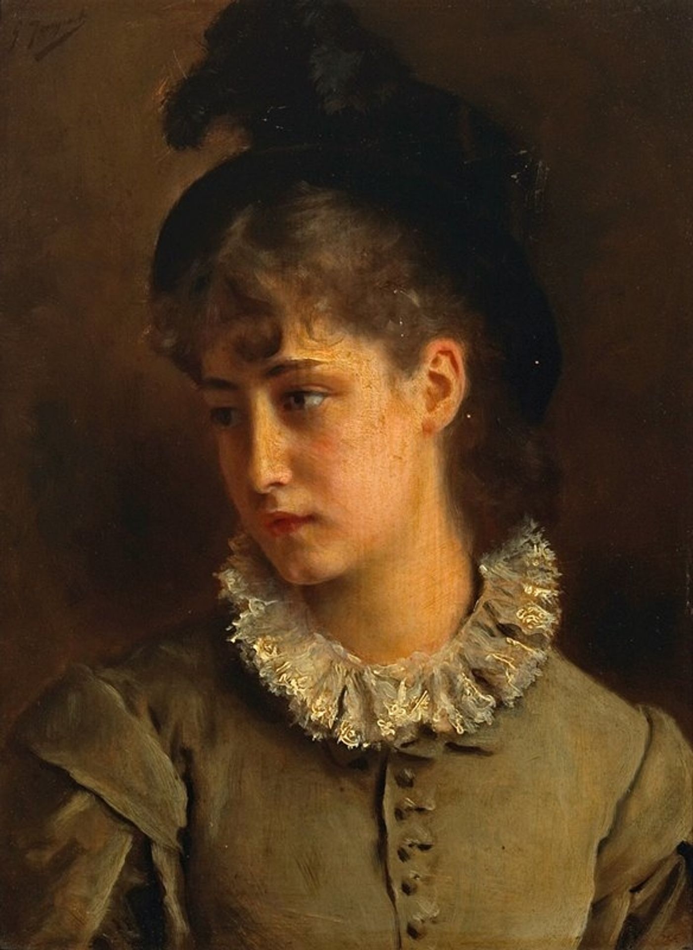 A solemn beauty by Gustave Jean Jacquet