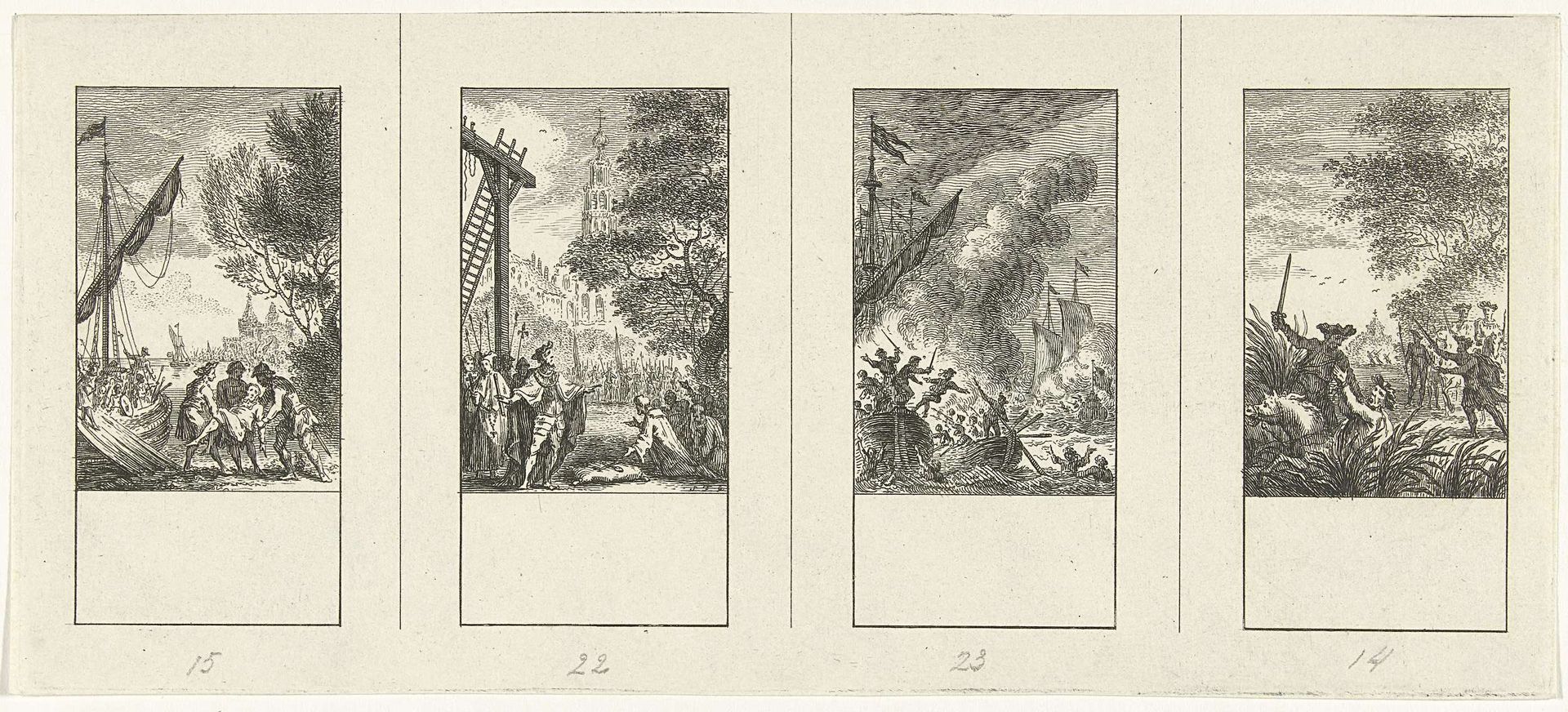 Vier episodes uit de vaderlandse geschiedenis by Simon Fokke