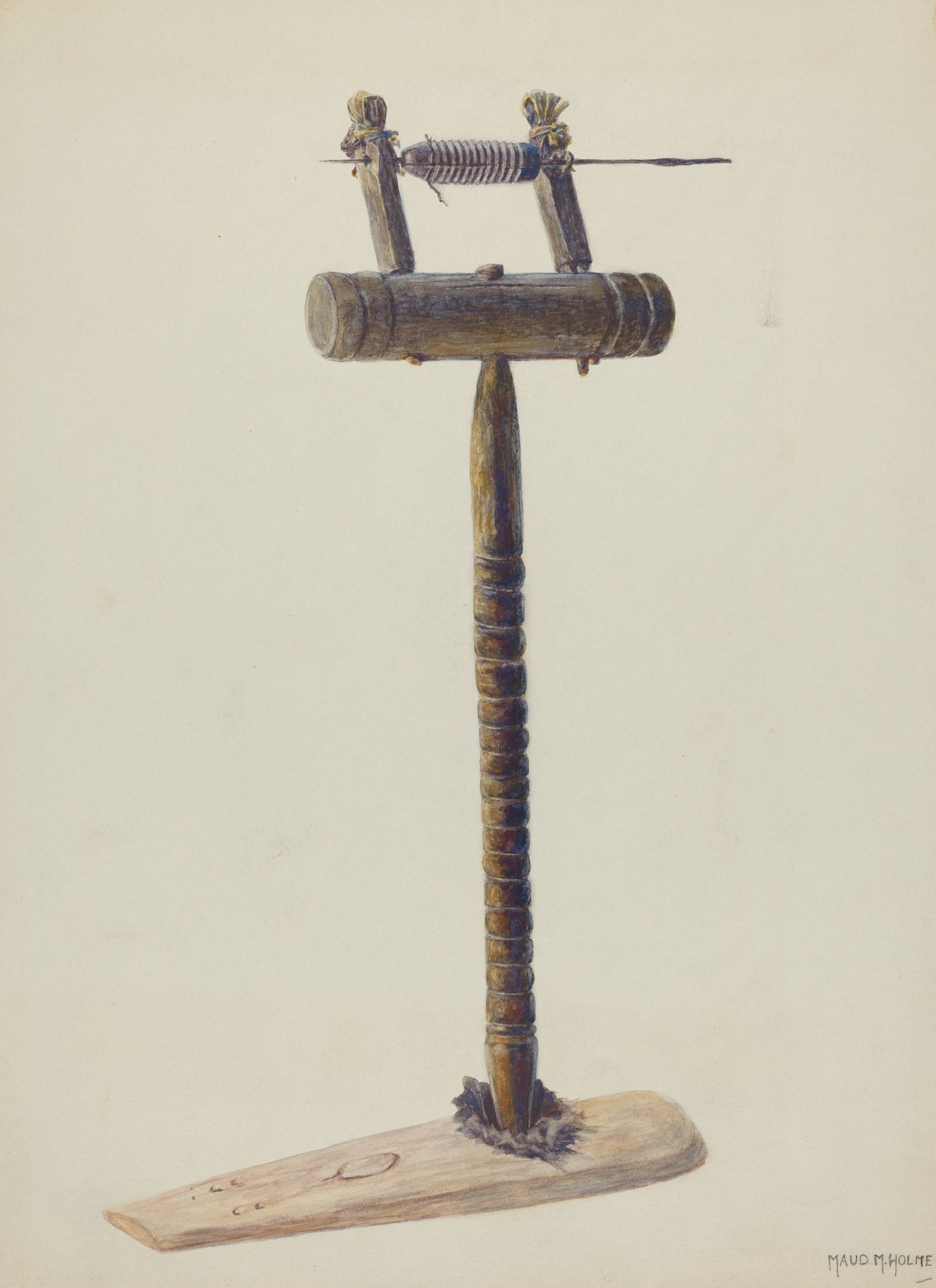 Spinning Wheel by Maud M. Holme