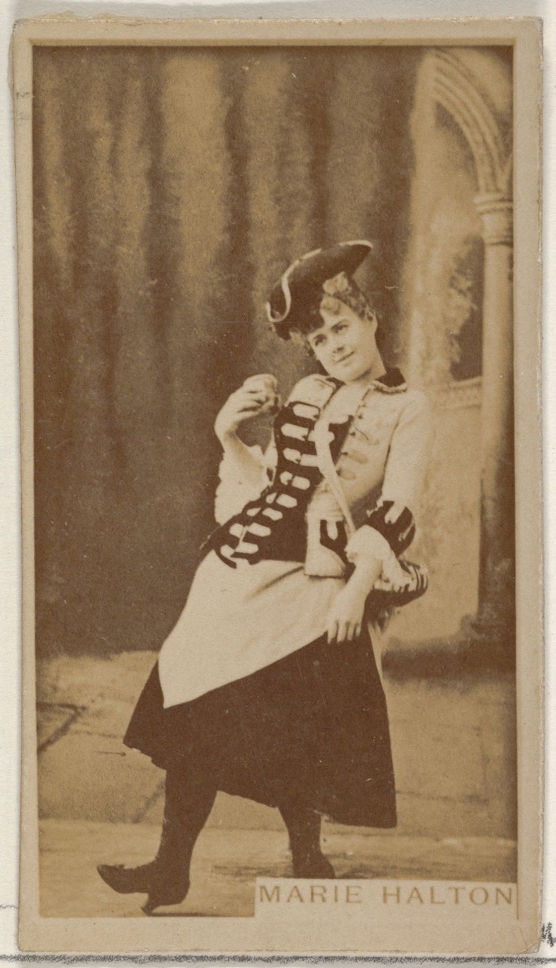 Marie Halton, from the Actors and Actresses series (N45, Type 8) for Virginia Brights Cigarettes by Allen & Ginter