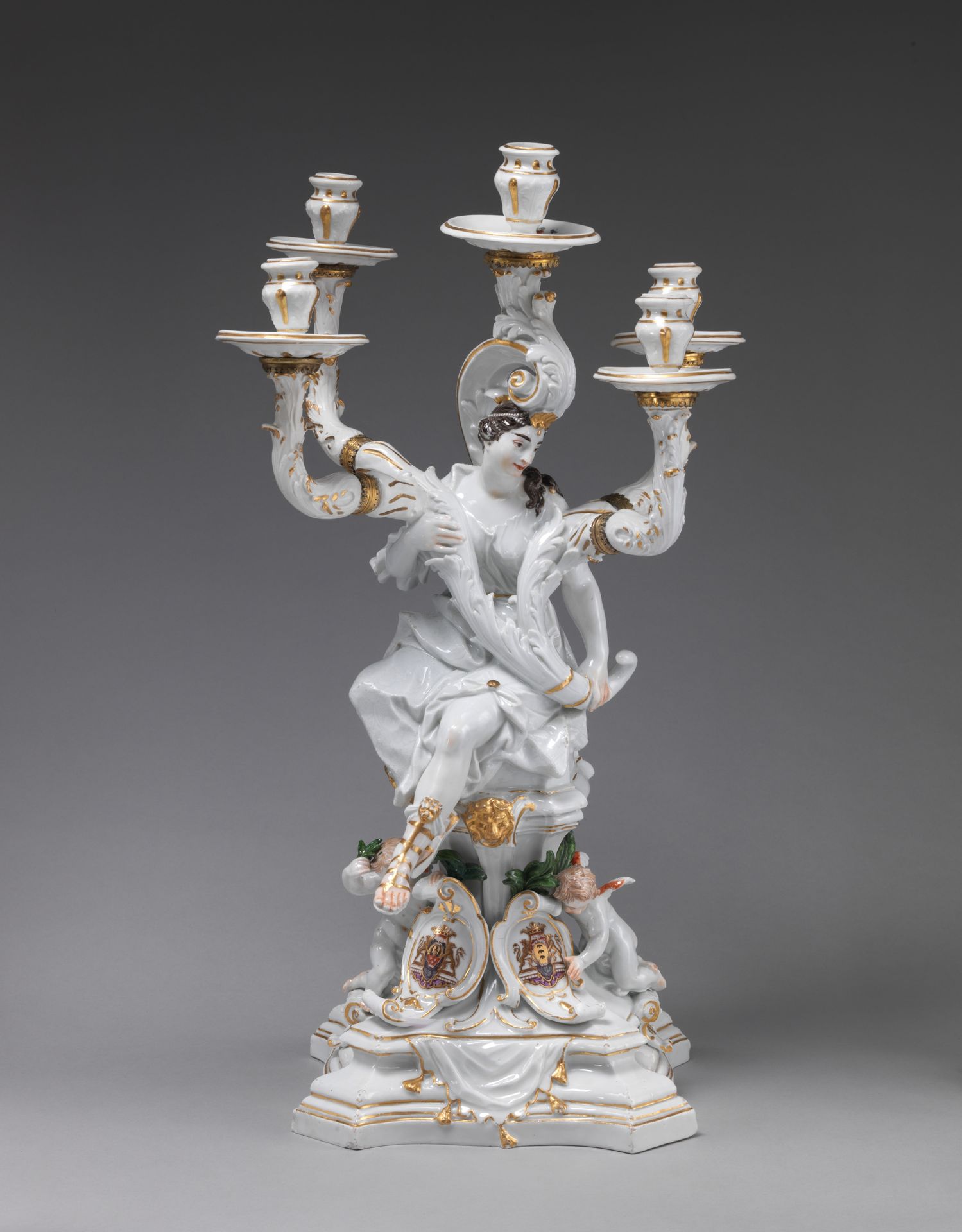 Five-light candelabrum by Meissen Manufactory