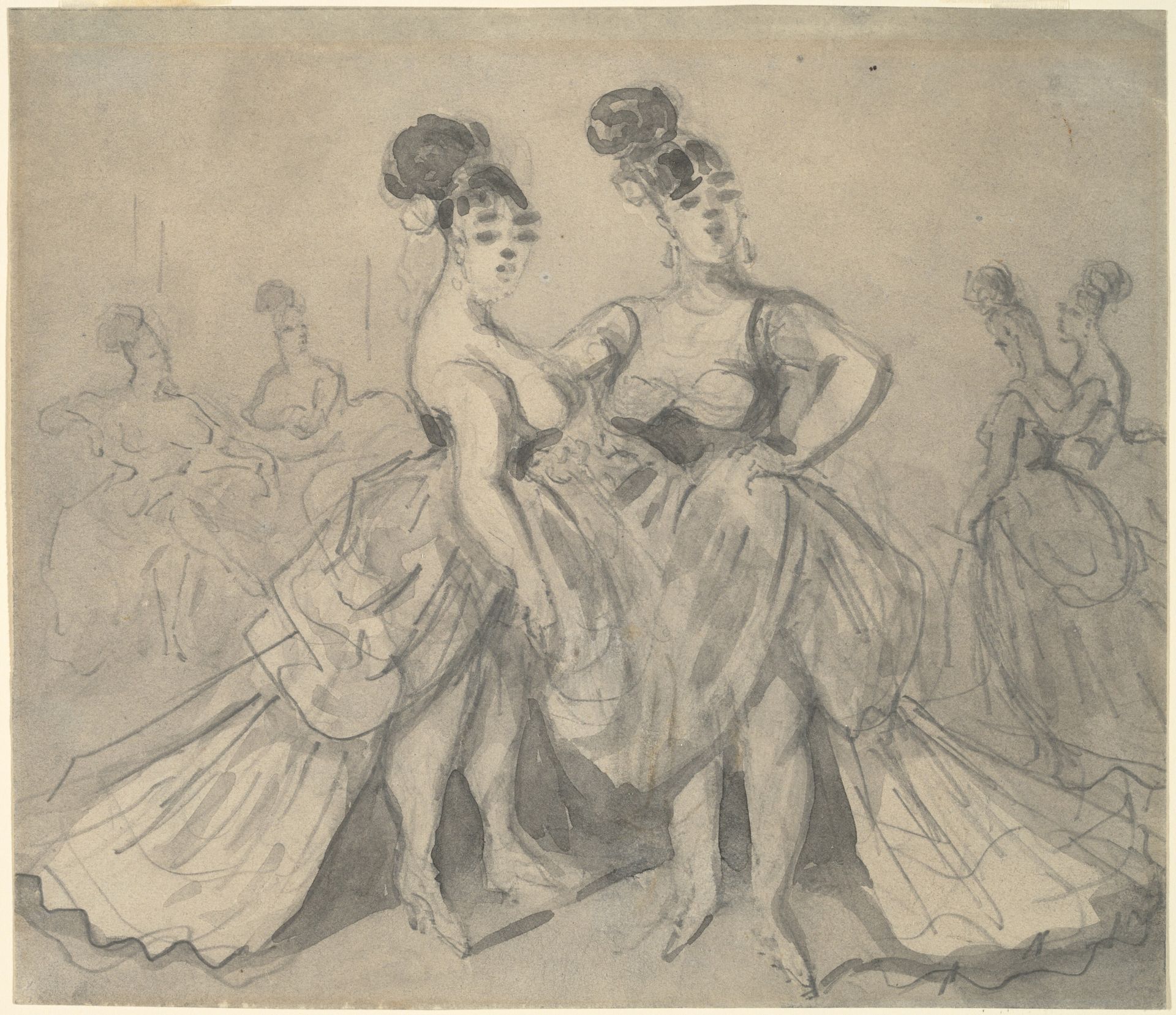 Two Women of Pleasure by Constantin Guys