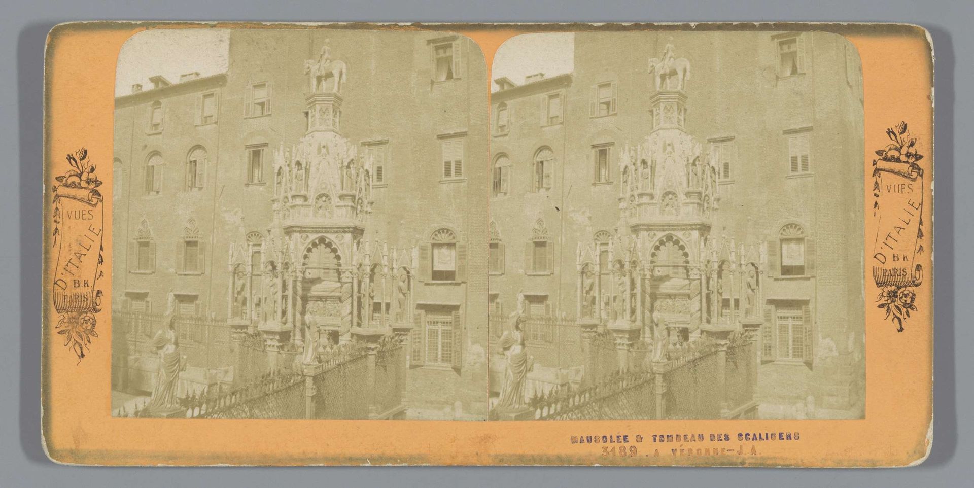 Gezicht op de graftombe van Cansignorio della Scala, onderdeel van de Arche Scaligere, Verona by Jean Andrieu