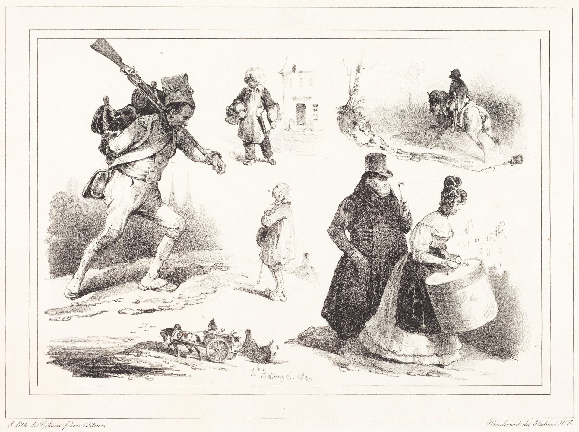 Social Vignettes by Hippolyte Bellangé