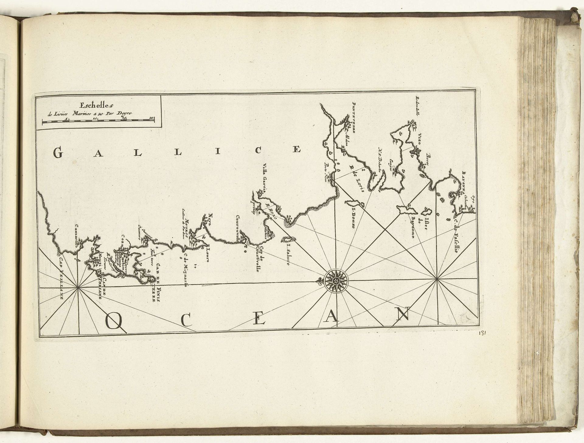 Kaart van de westkust van Galicië, 1726 by Anonymous