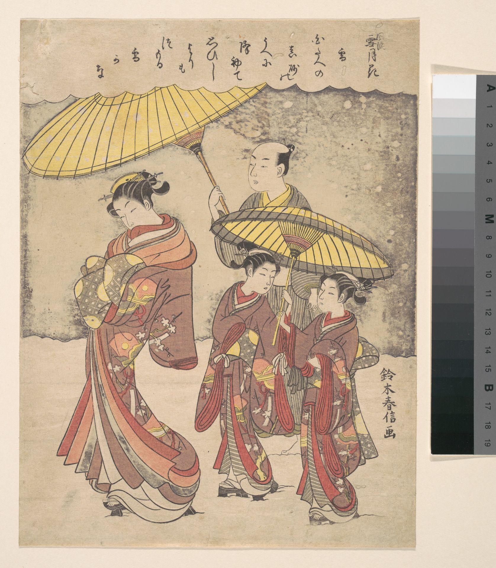 Snow by Suzuki Harunobu 鈴木春信