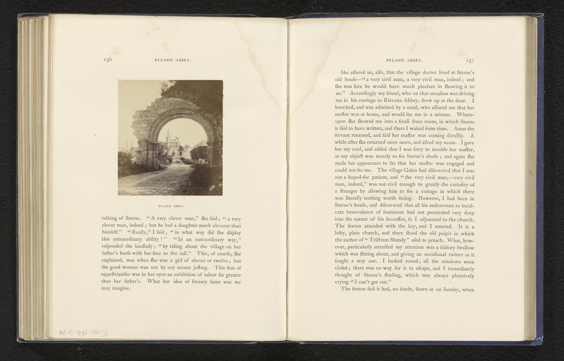 Gezicht op Byland Abbey by Thomas Ogle