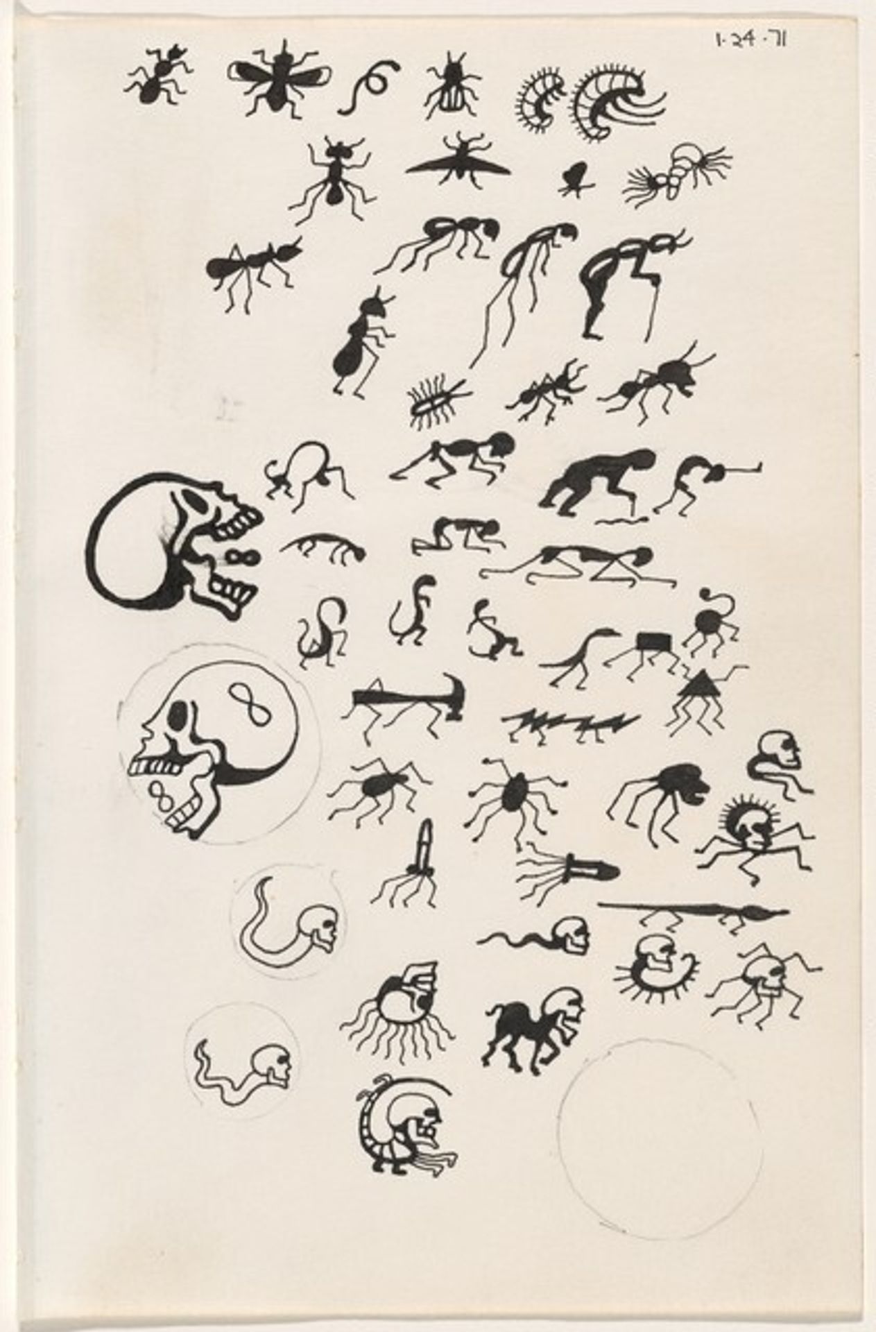 Untitled 1-24-71 [study for "tattoo" book] by James McCracken Jr.