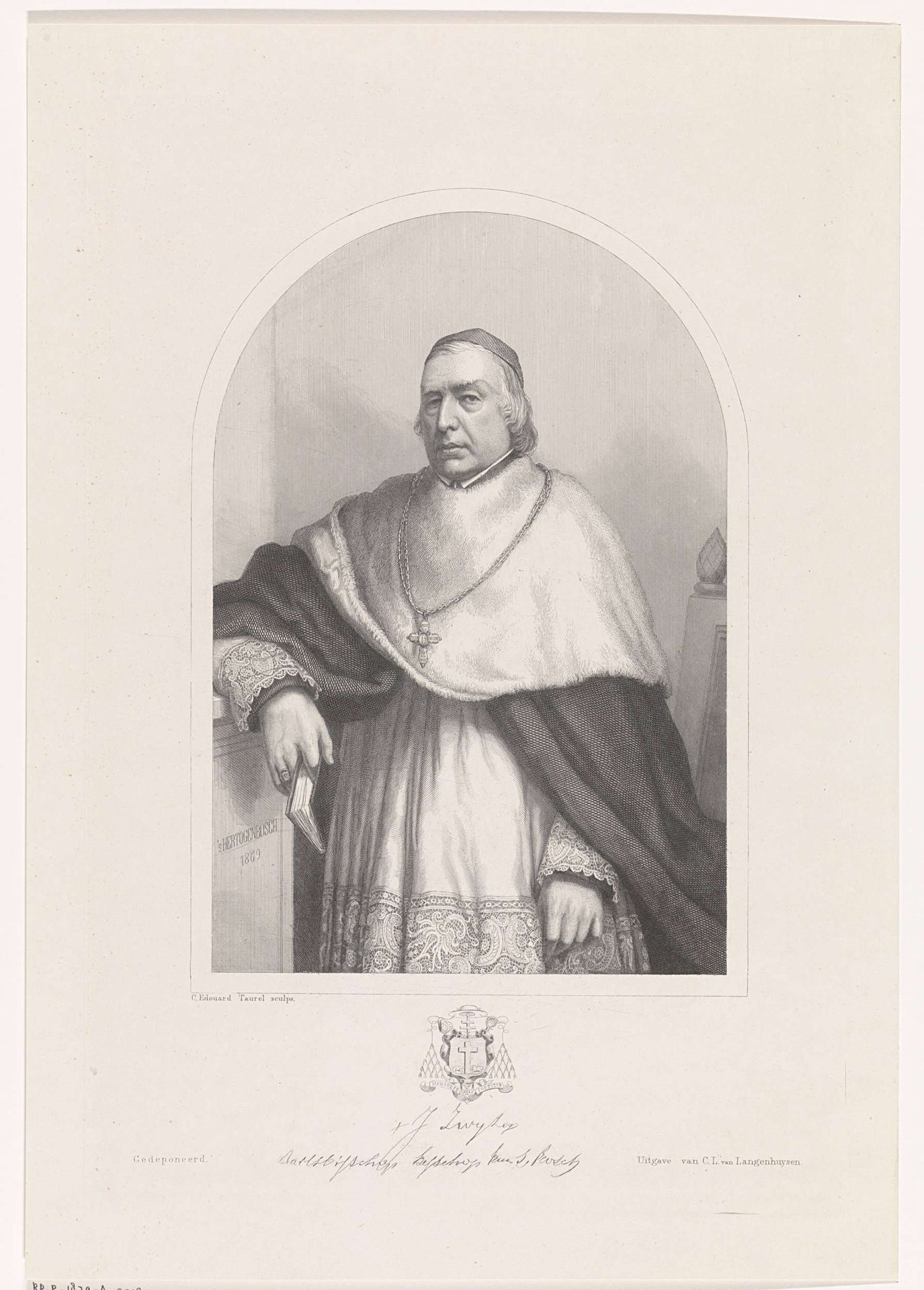 Portret van Johannes Swijzen, aartsbisschop van Utrecht by Edouard Taurel