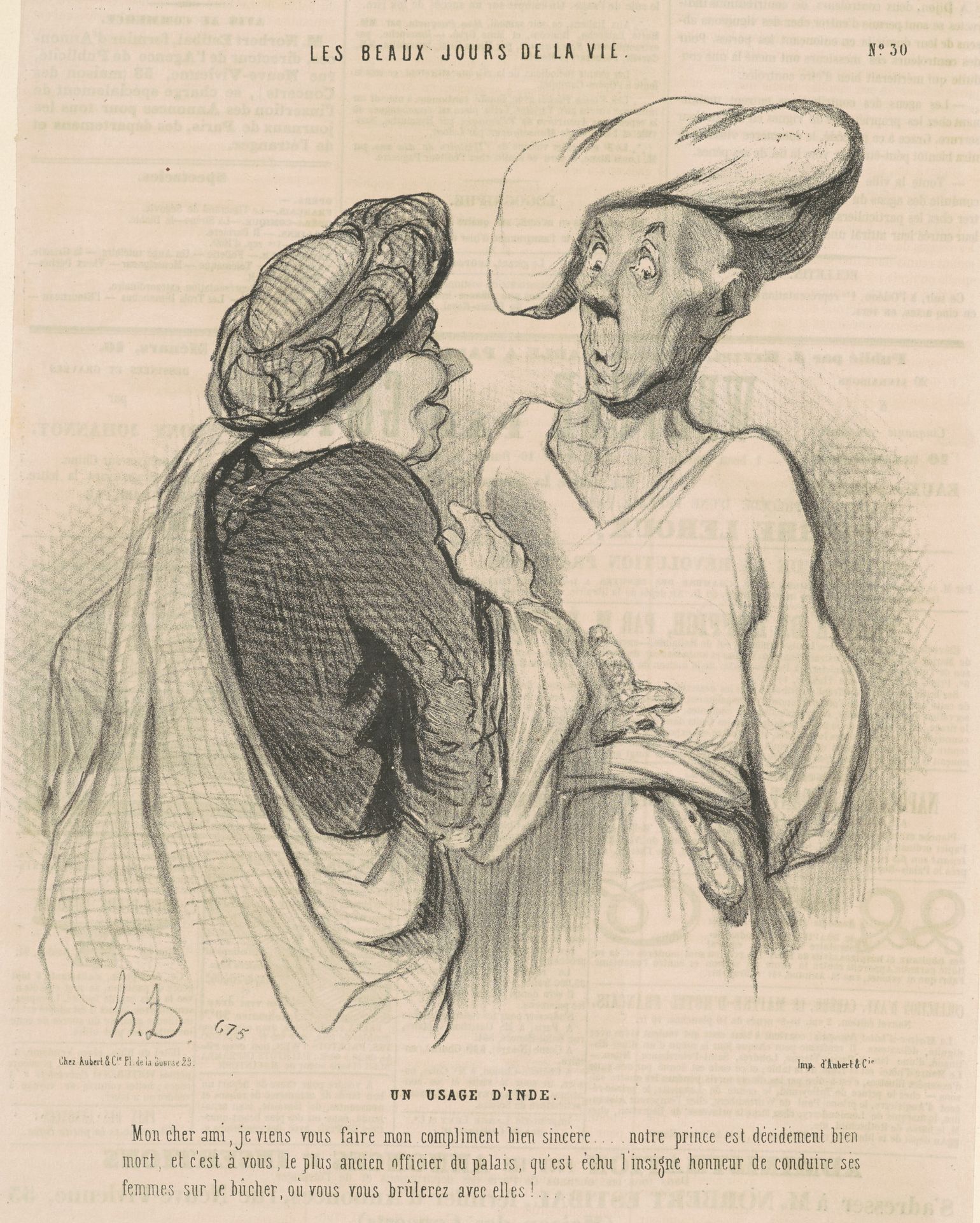Un usage d'Inde by Honoré Daumier