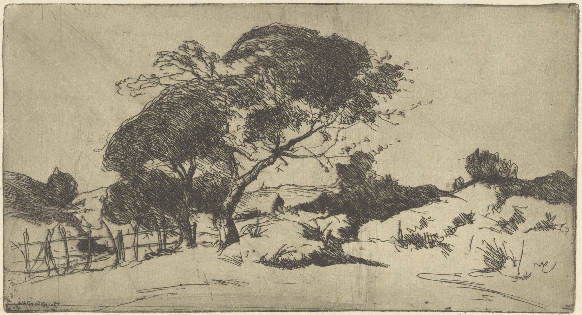 Duinlandschap bij Den Haag by Willem Adrianus Grondhout