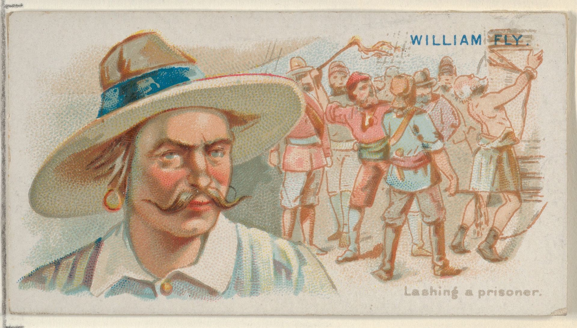 William Fly, Lashing a Prisoner, from the Pirates of the Spanish Main series (N19) for Allen & Ginter Cigarettes by Allen & Ginter