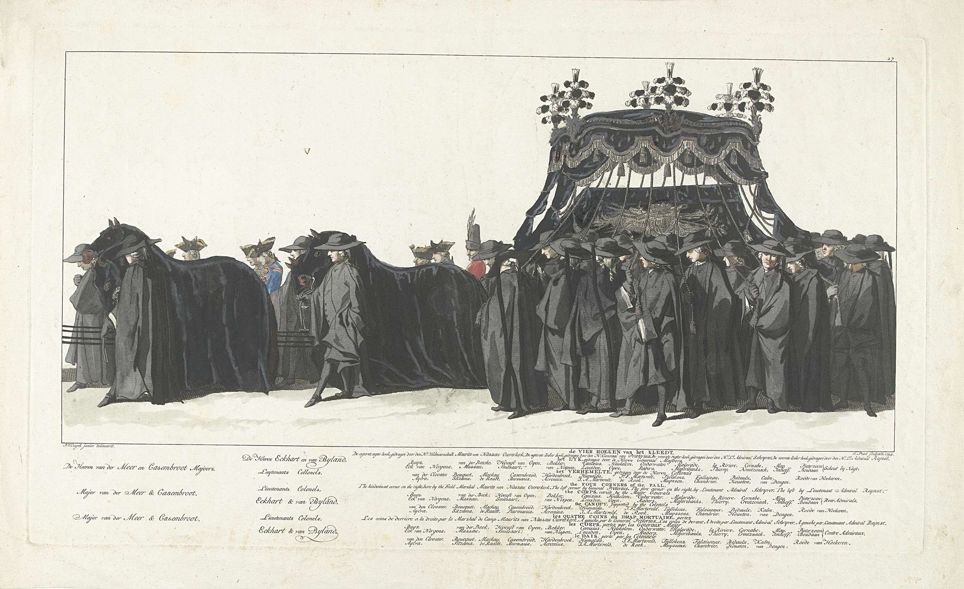 Lijkstatie van Willem IV, 1752, plaat 27 by Jan Punt