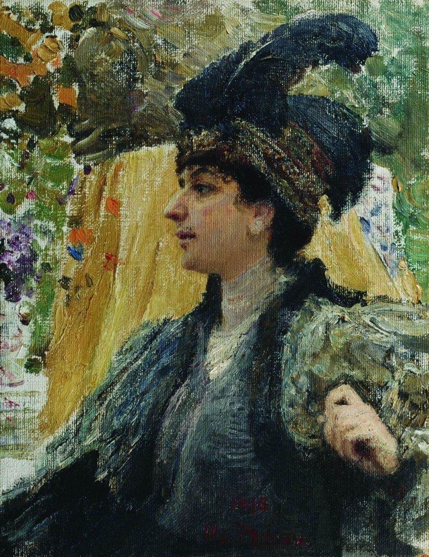 Portrait of V. V. Verevkina by Ilya Repin