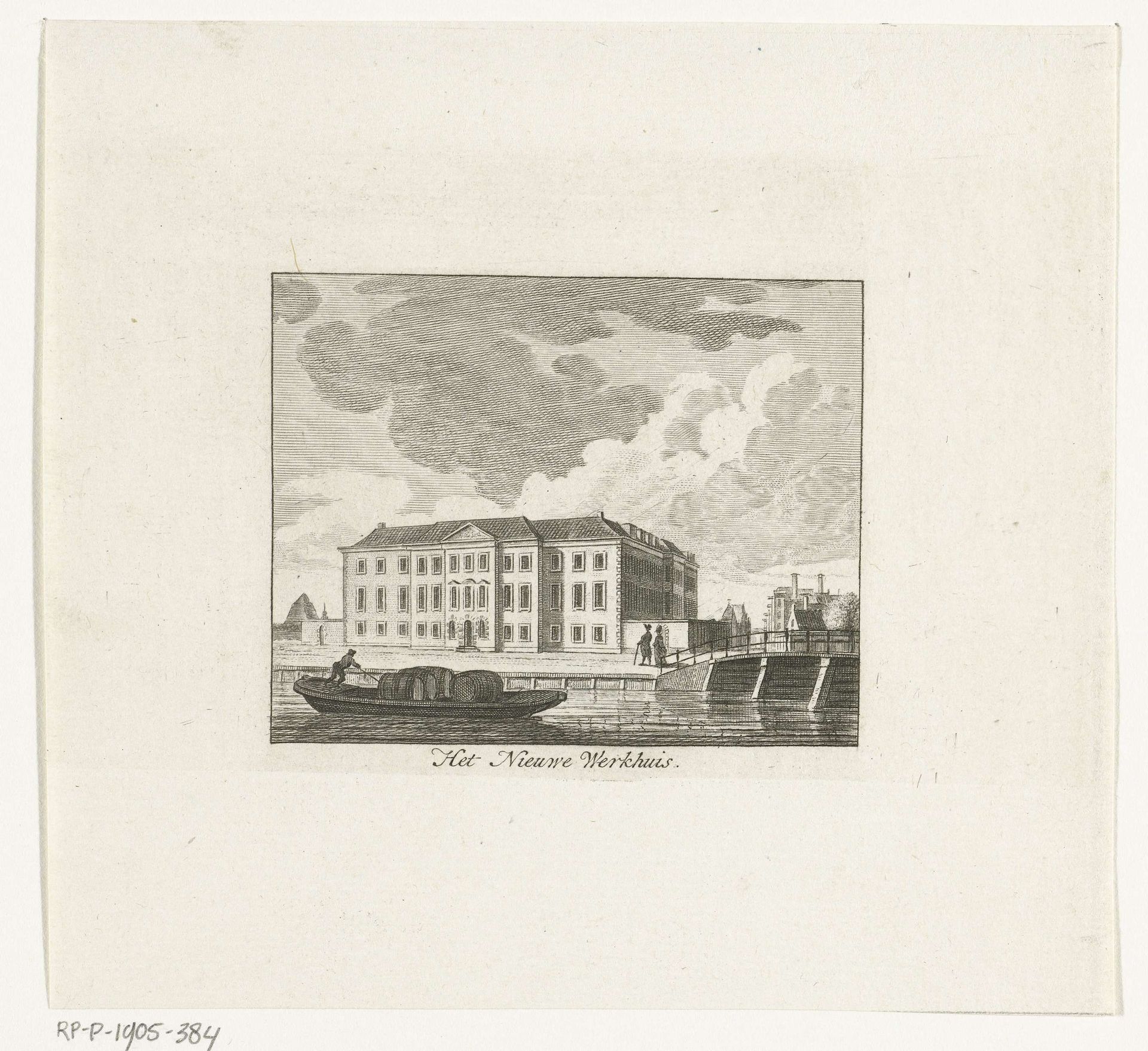 Stadsgezicht met Werkhuis by Cornelis Brouwer