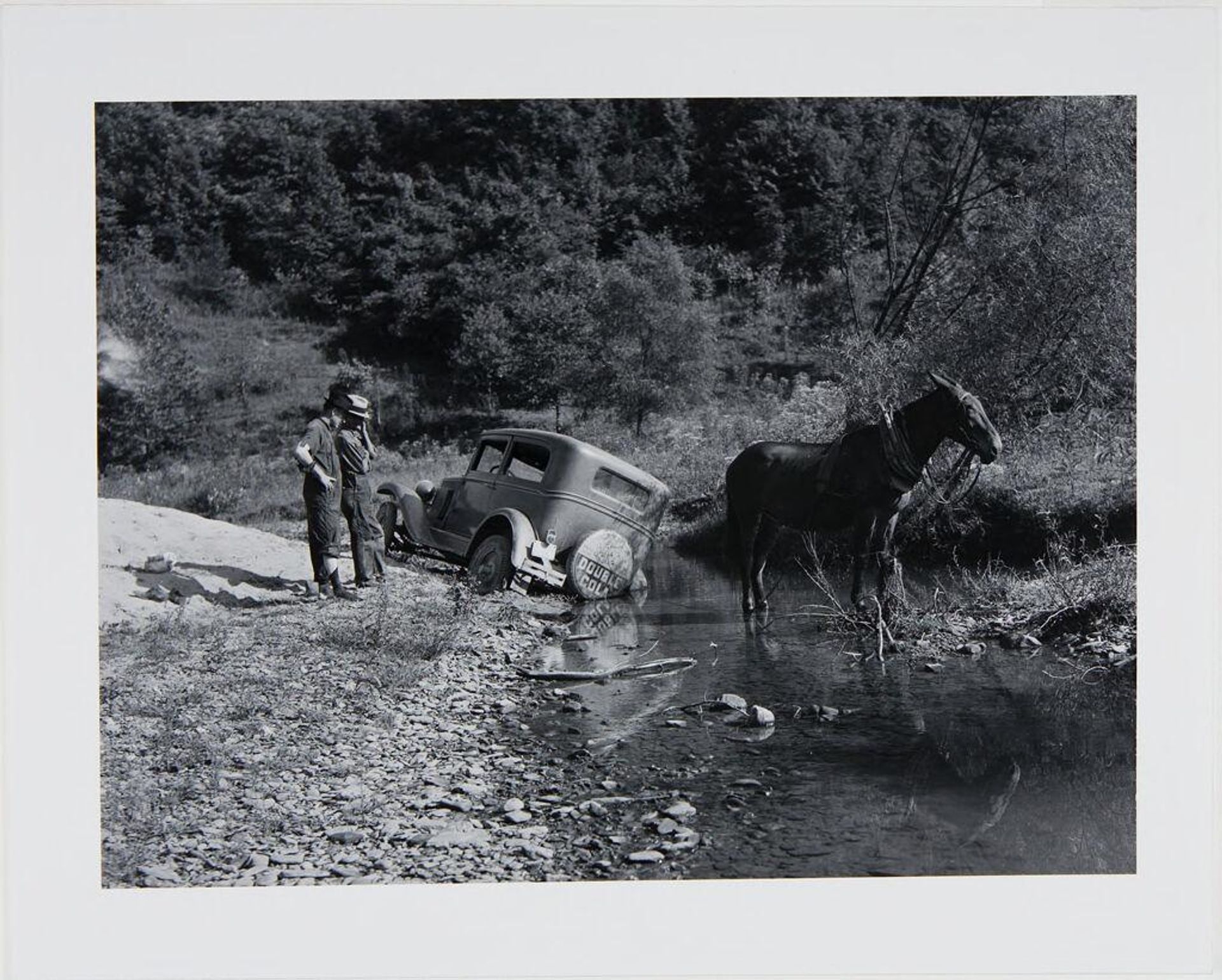 On Assignment up Creek Bed Road in Borrowed Car, Mountain Area, Breathitt County, Kentucky by Marion Post Wolcott