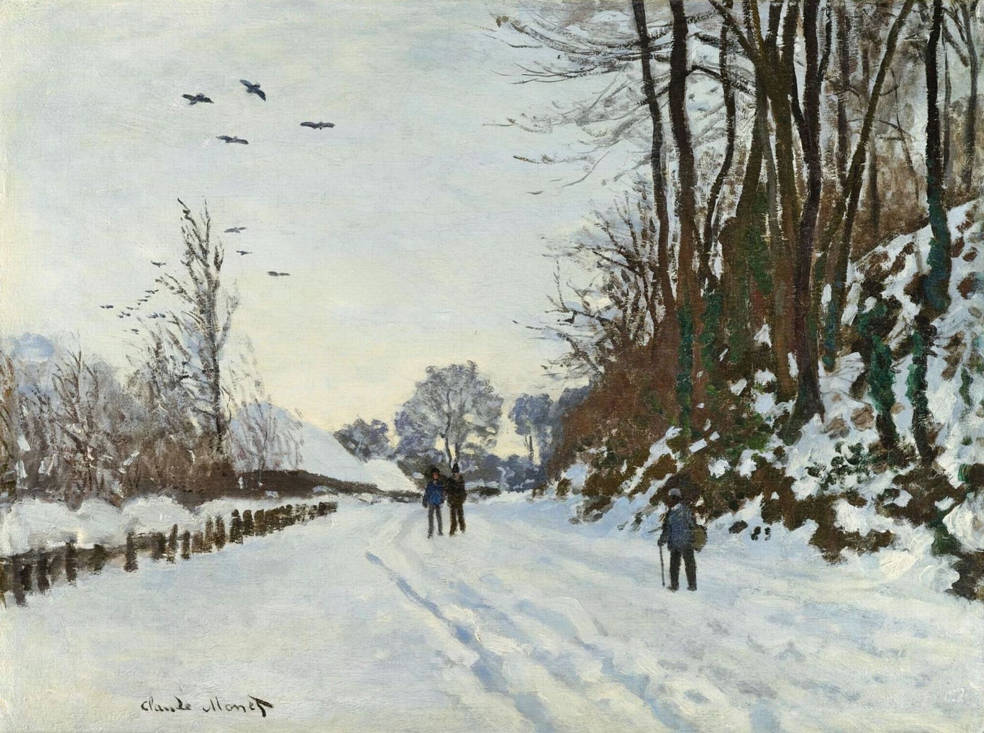 The Road to the Farm of Saint-Simeon in Winter by Claude Monet