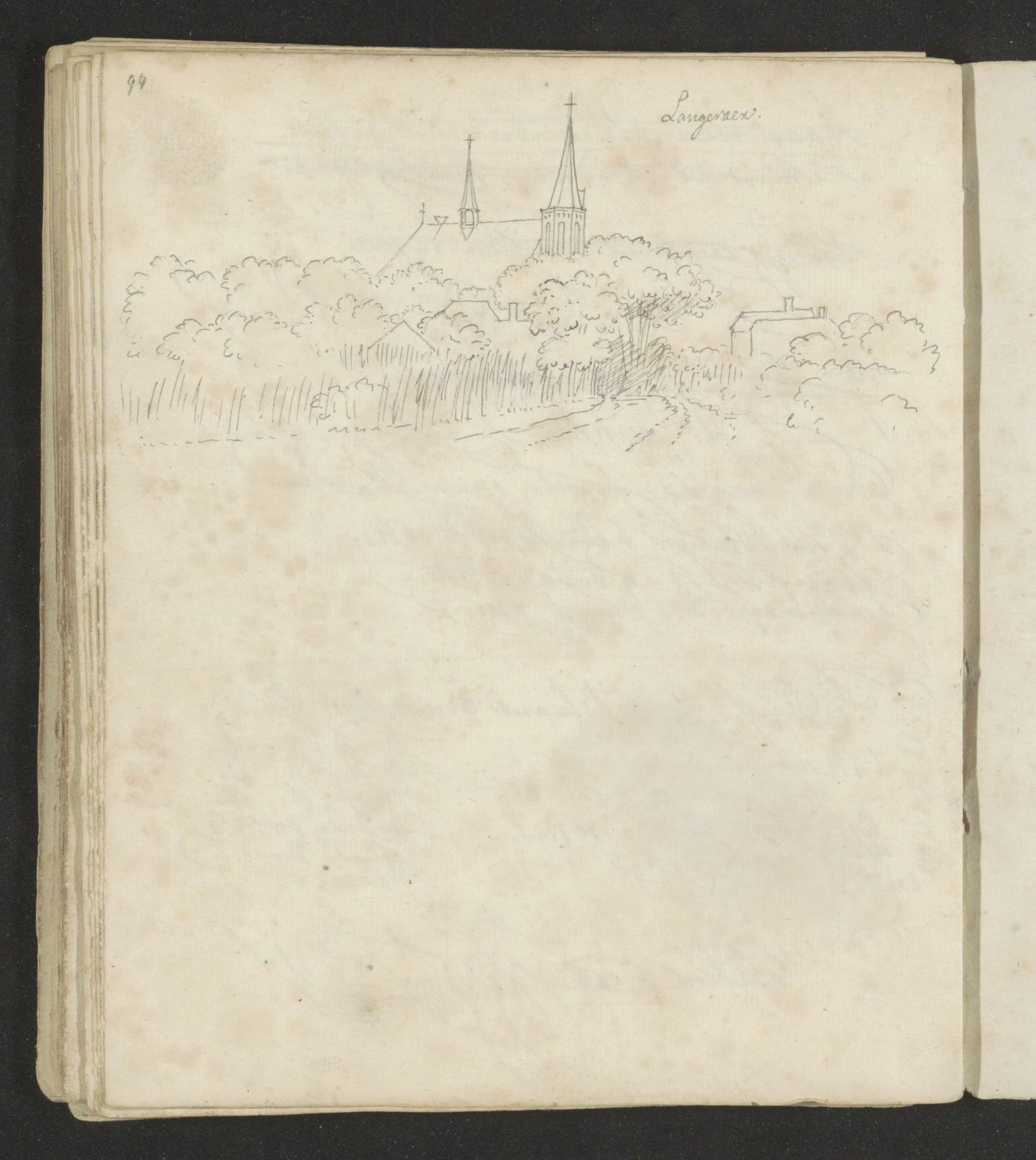 Gezicht op Langerak by Cornelis Pronk