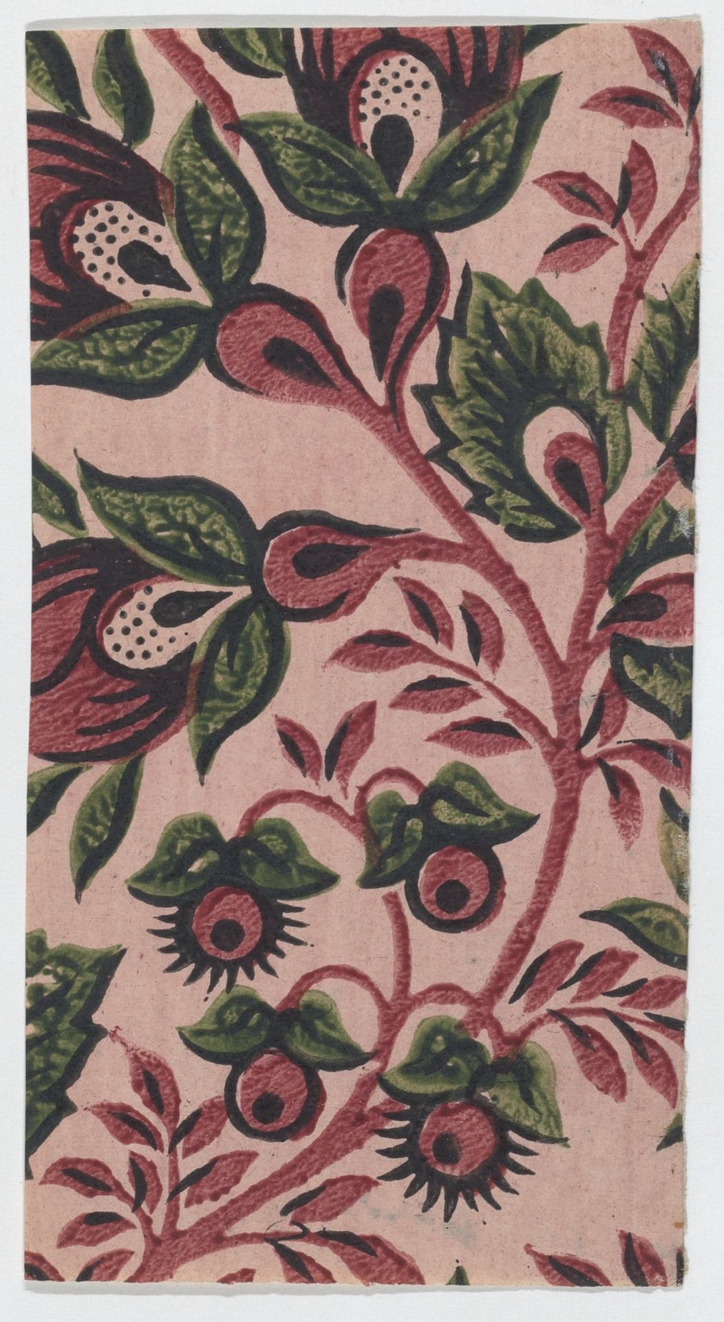 Small sheet with overall floral pattern by Anonymous