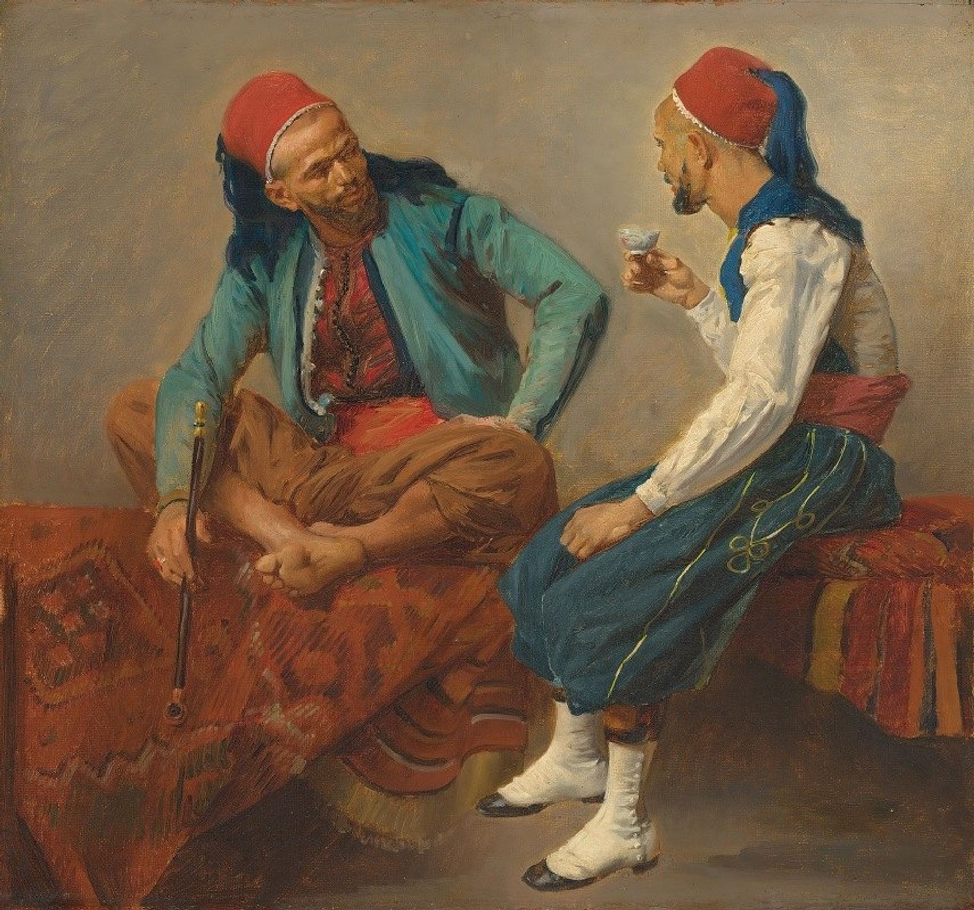 Two North Africans conversing by Isidore Pils