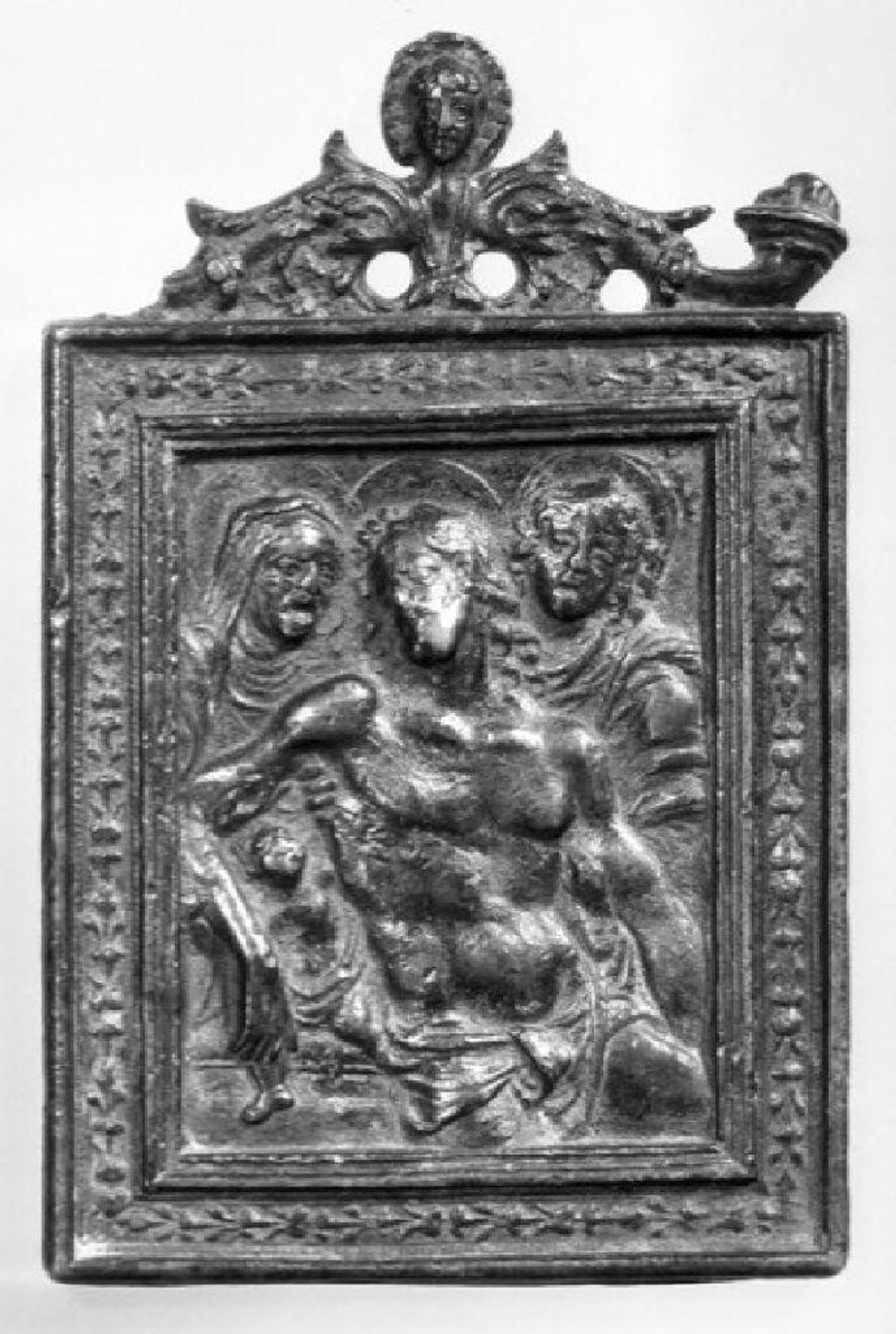 Dead Christ with the Virgin, St. John, and an Angel by Moderno (Galeazzo Mondella)