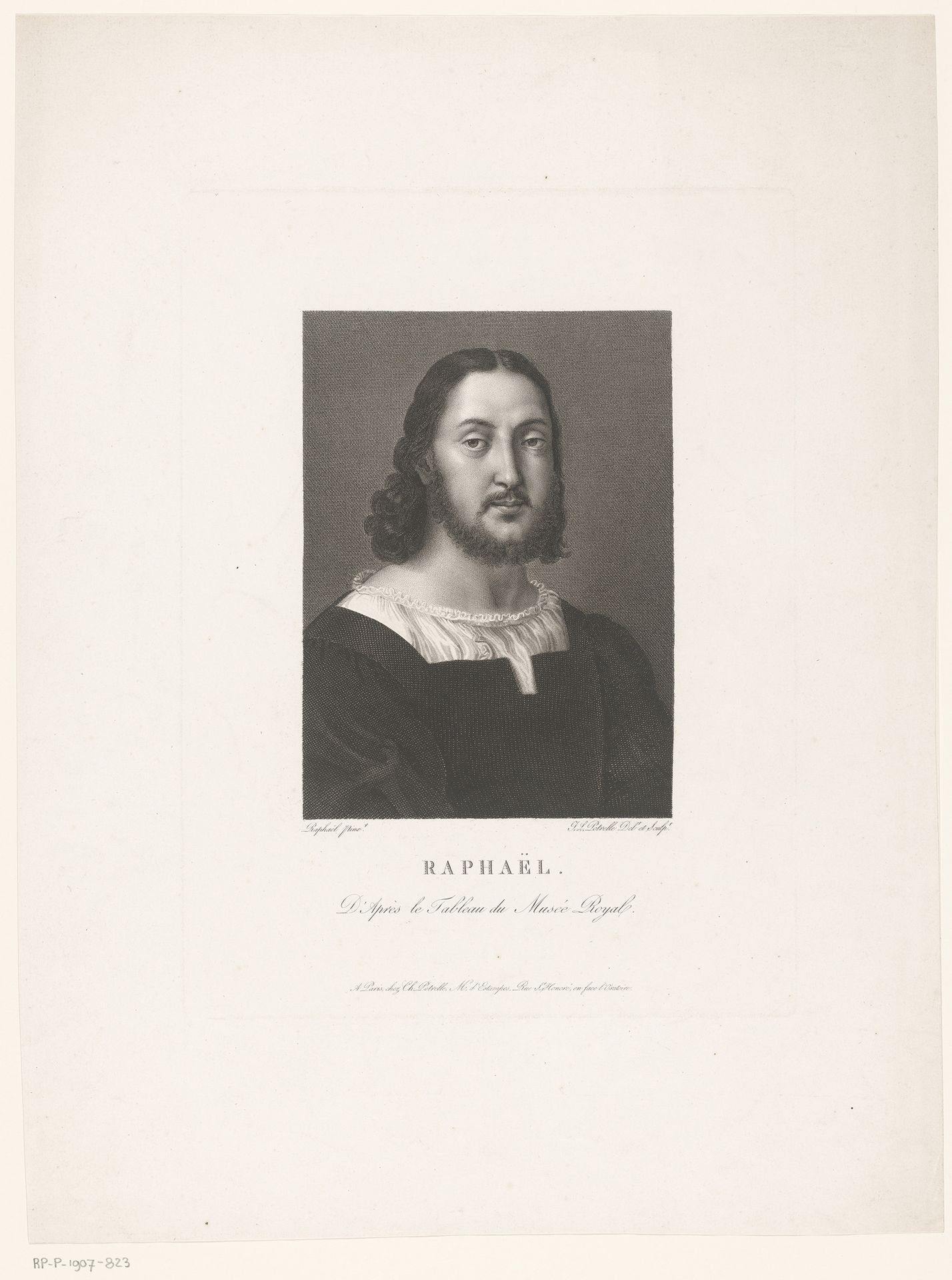 Portret van Rafaël by Jean Louis Potrelle