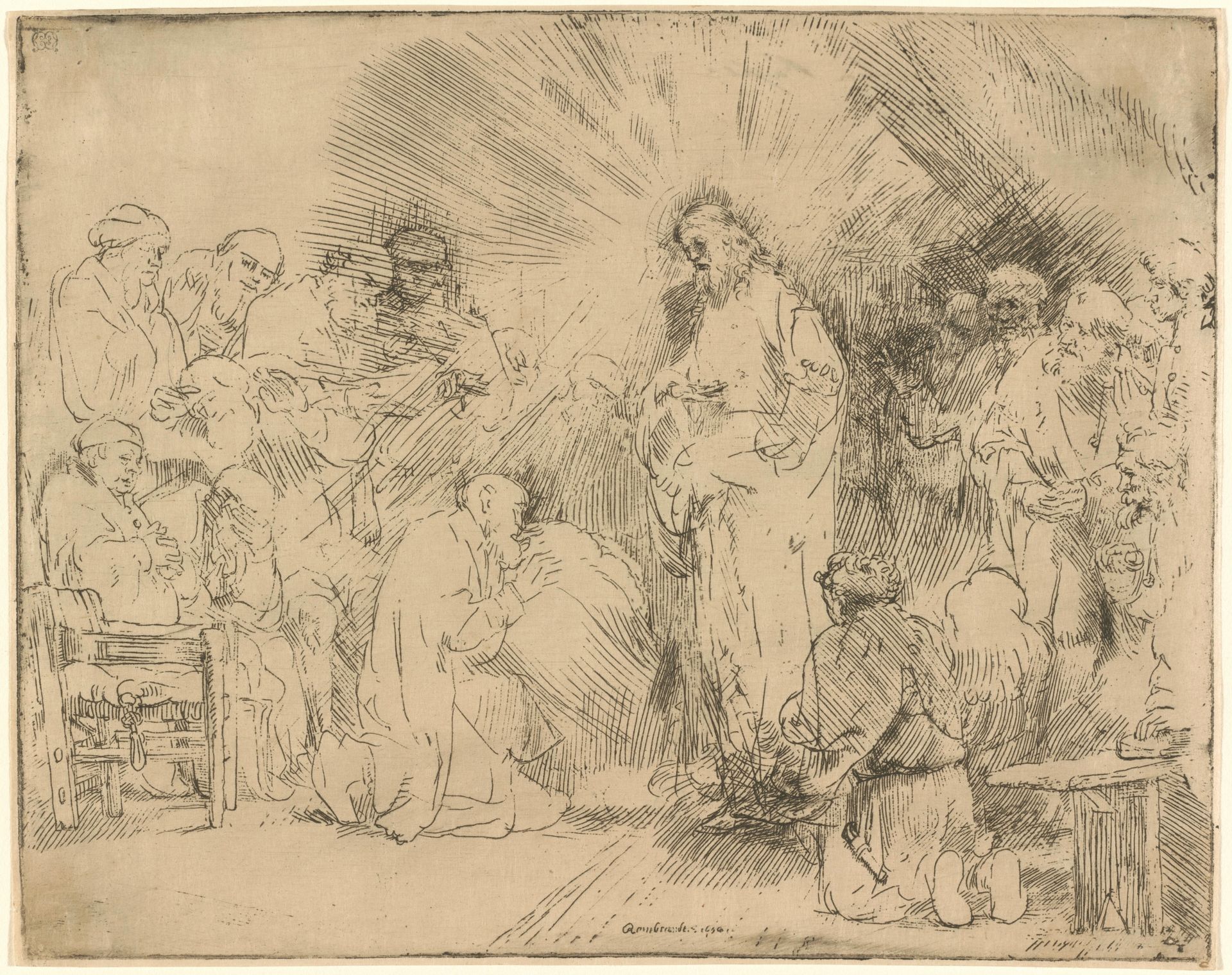 Christ Appearing to the Apostles by Rembrandt van Rijn