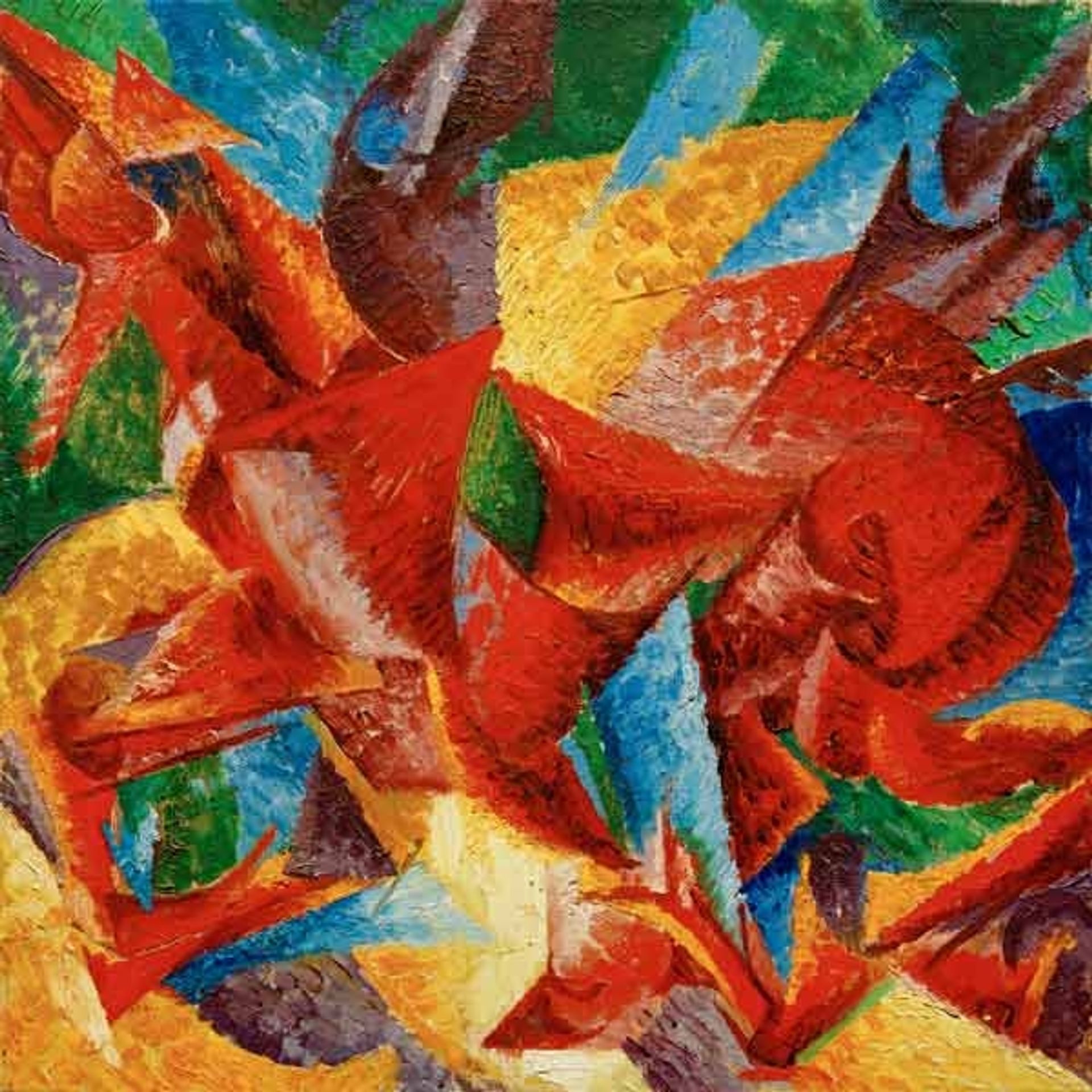 Dimensional shapes of a horse by Umberto Boccioni