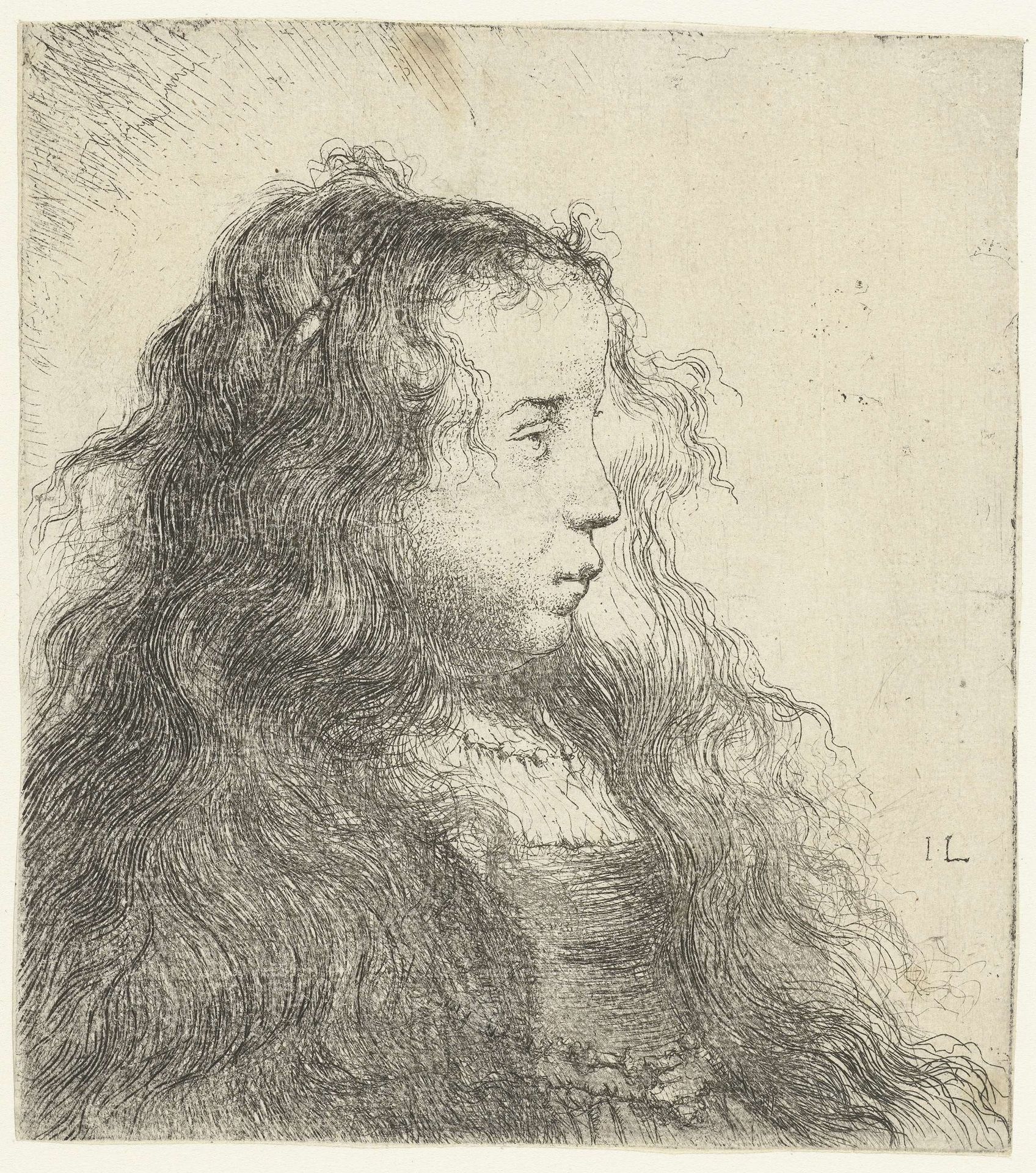 Borstbeeld van een jong meisje met loshangend haar by Jan Lievens