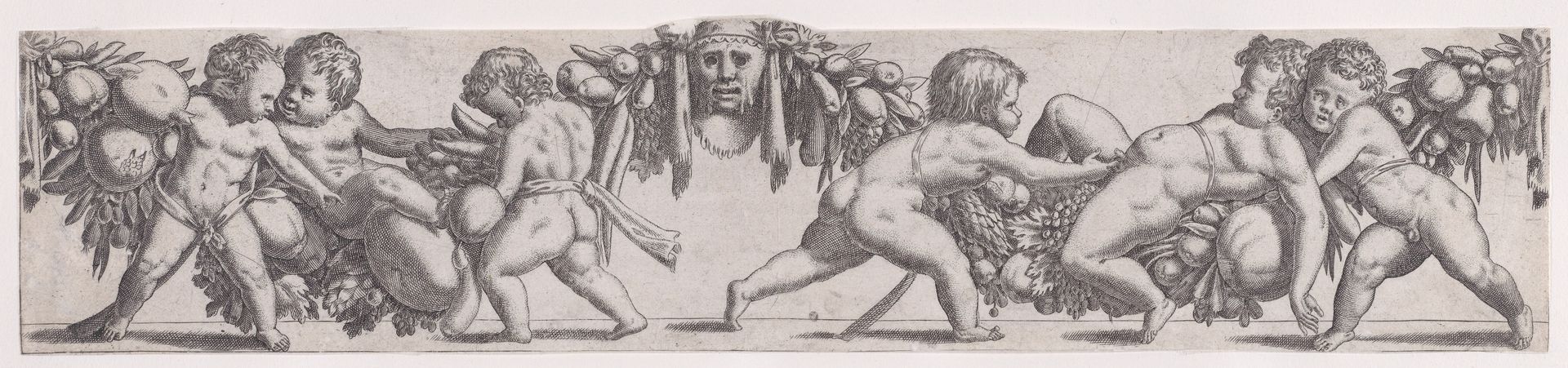 Two Groups of Three Putti by Anonymous