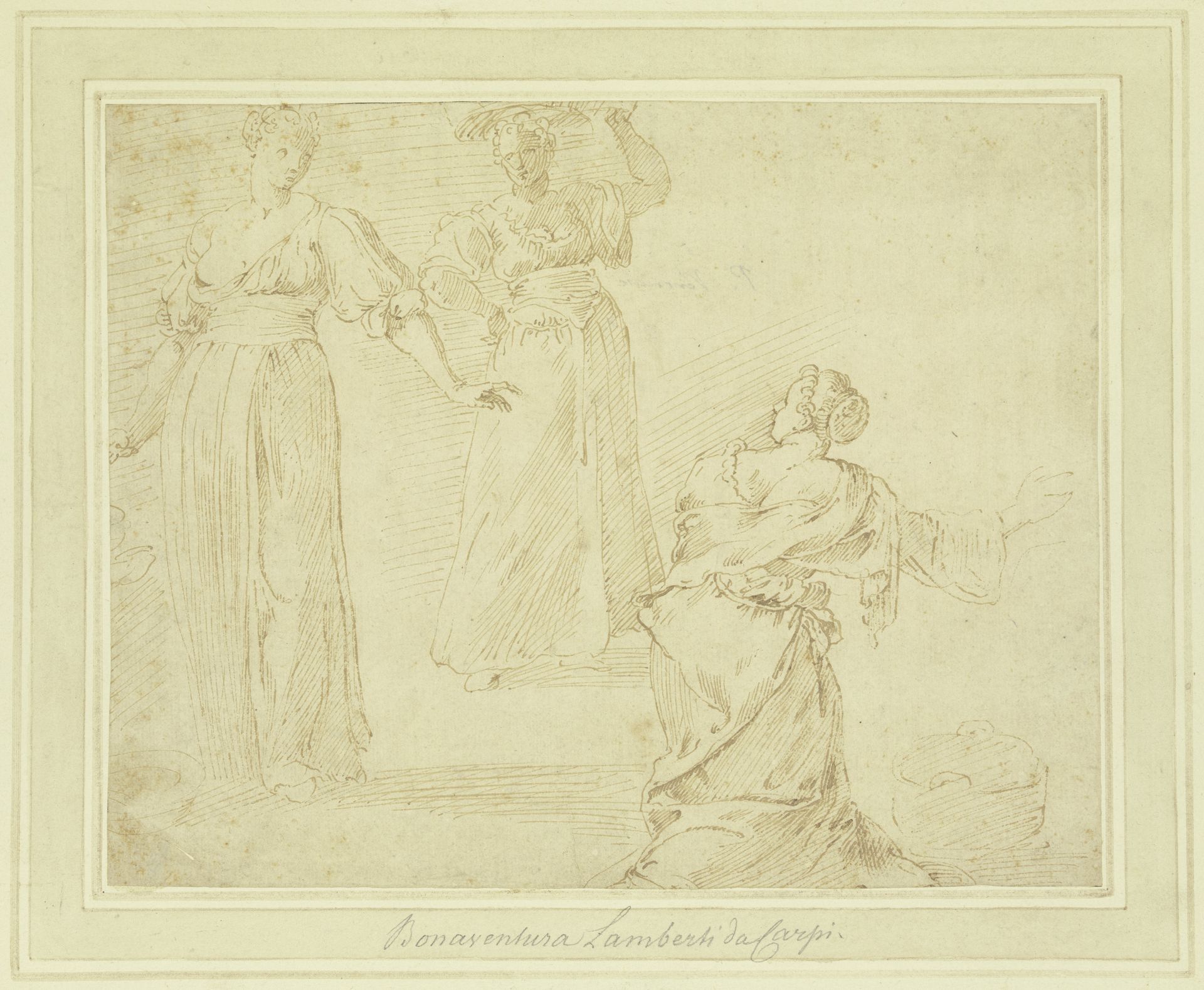 Three washerwomen by Bonaventura Lamberti