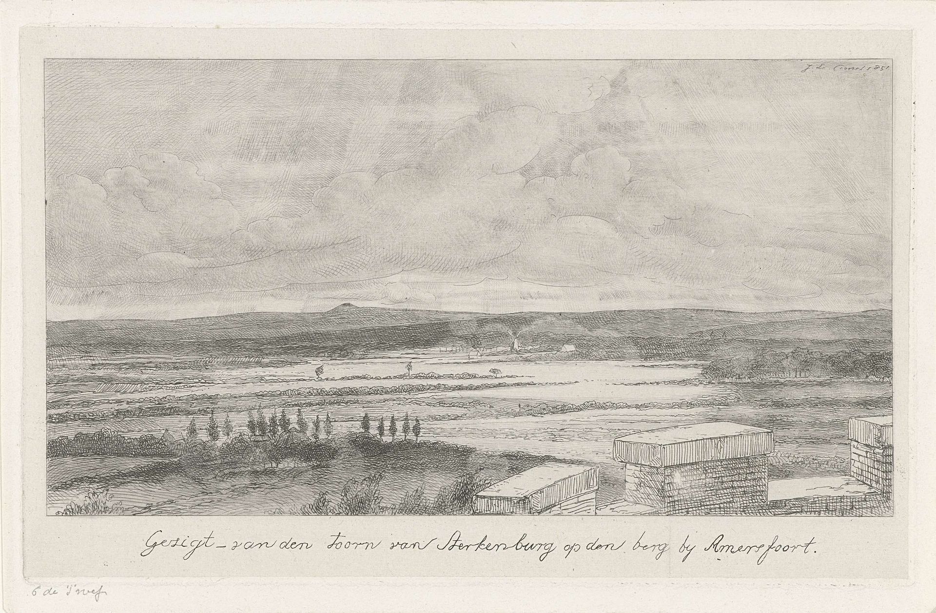 Landschap rond Amersfoort by Jacobus Ludovicus Cornet